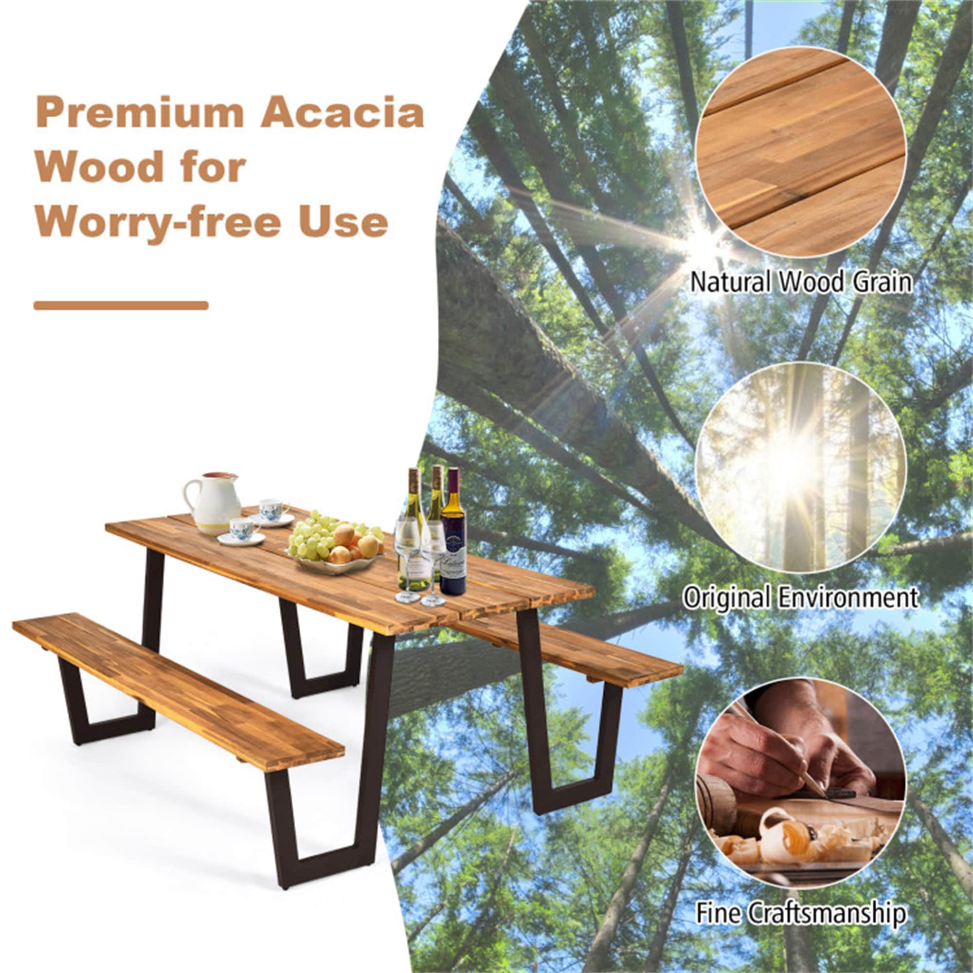 BABOOM BOM-2143WH+-CO Picnic-Tables - View #7