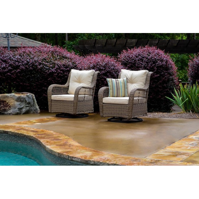 Tan Cushioned Seat In The Patio Chairs, Vista Outdoor Furniture