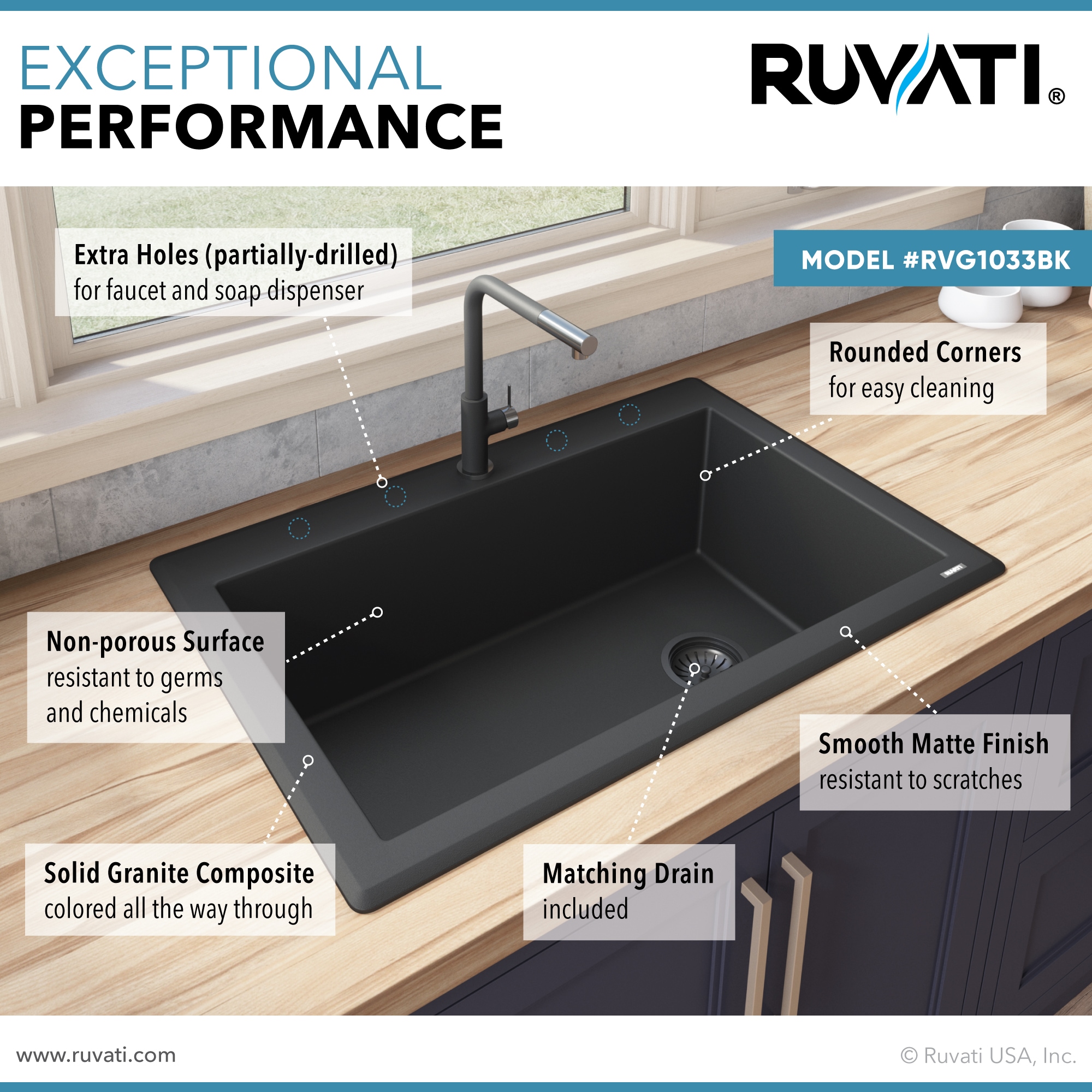 Ruvati RVG1033BK Kitchen-Sinks - View #8