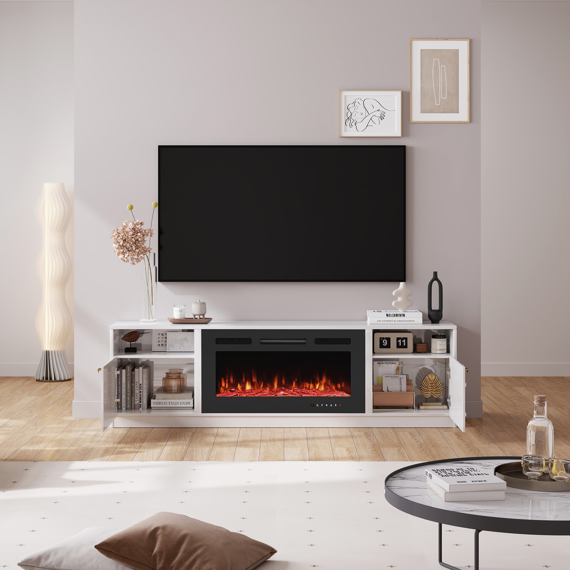 Clihome CL-JHTVB36-WH Electric-Fireplaces - View #4