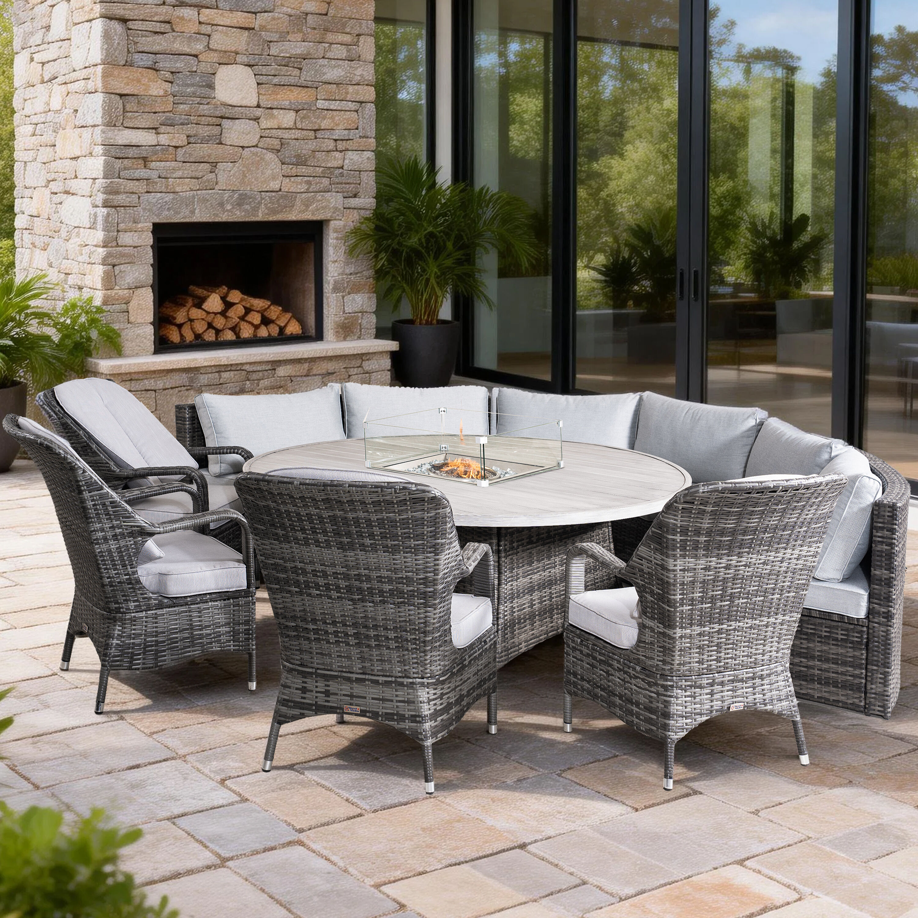 Direct Wicker DWS-G1205B6&09&08A Patio-Conversation-Sets - View #2