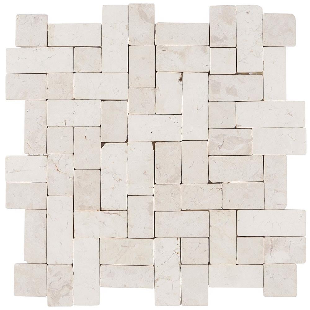 Artmore Tile EXT3RD105019 Sample - Landscape White 3-in x 6-in Natural Glass/Metal/Stone Wall Tile