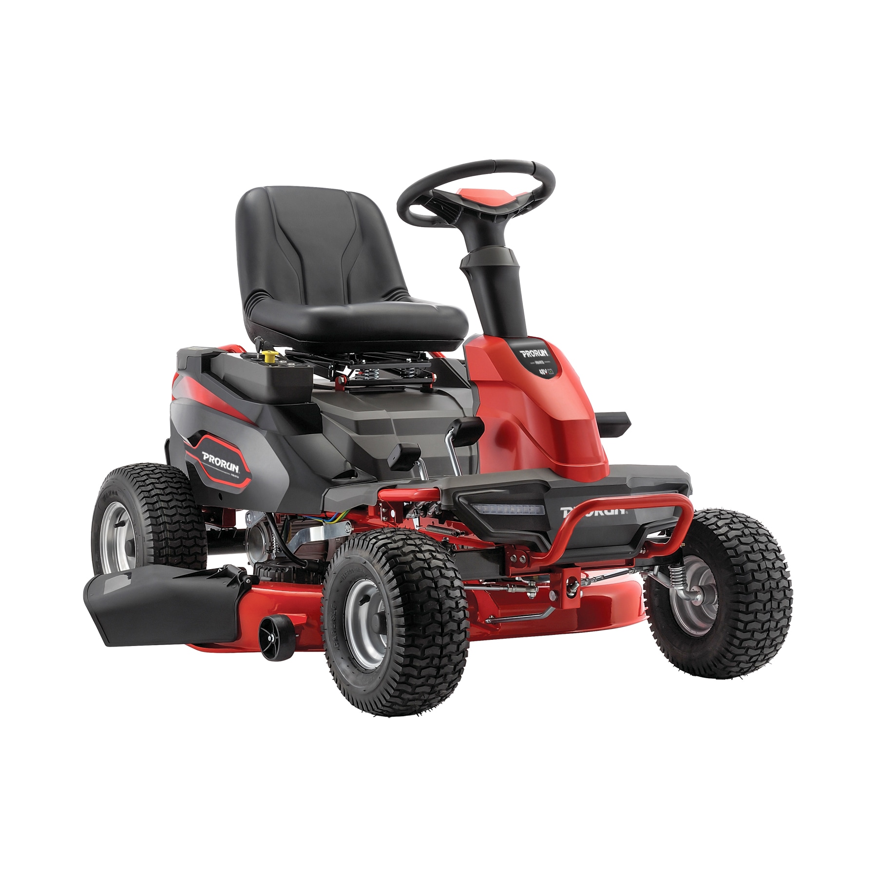 PRORUN PRM48V38 38-in 48-volt Lead-acid (agm) Electric Riding Lawn Mower  with (4) 100 Ah Batteries (Charger Included) in the Electric Riding Lawn  Mowers department at