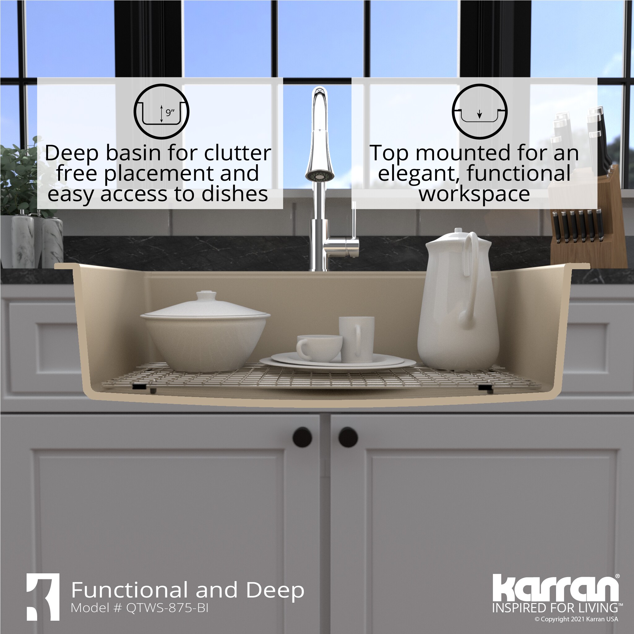 Karran QTWS-875-BI Kitchen-Sinks - View #9