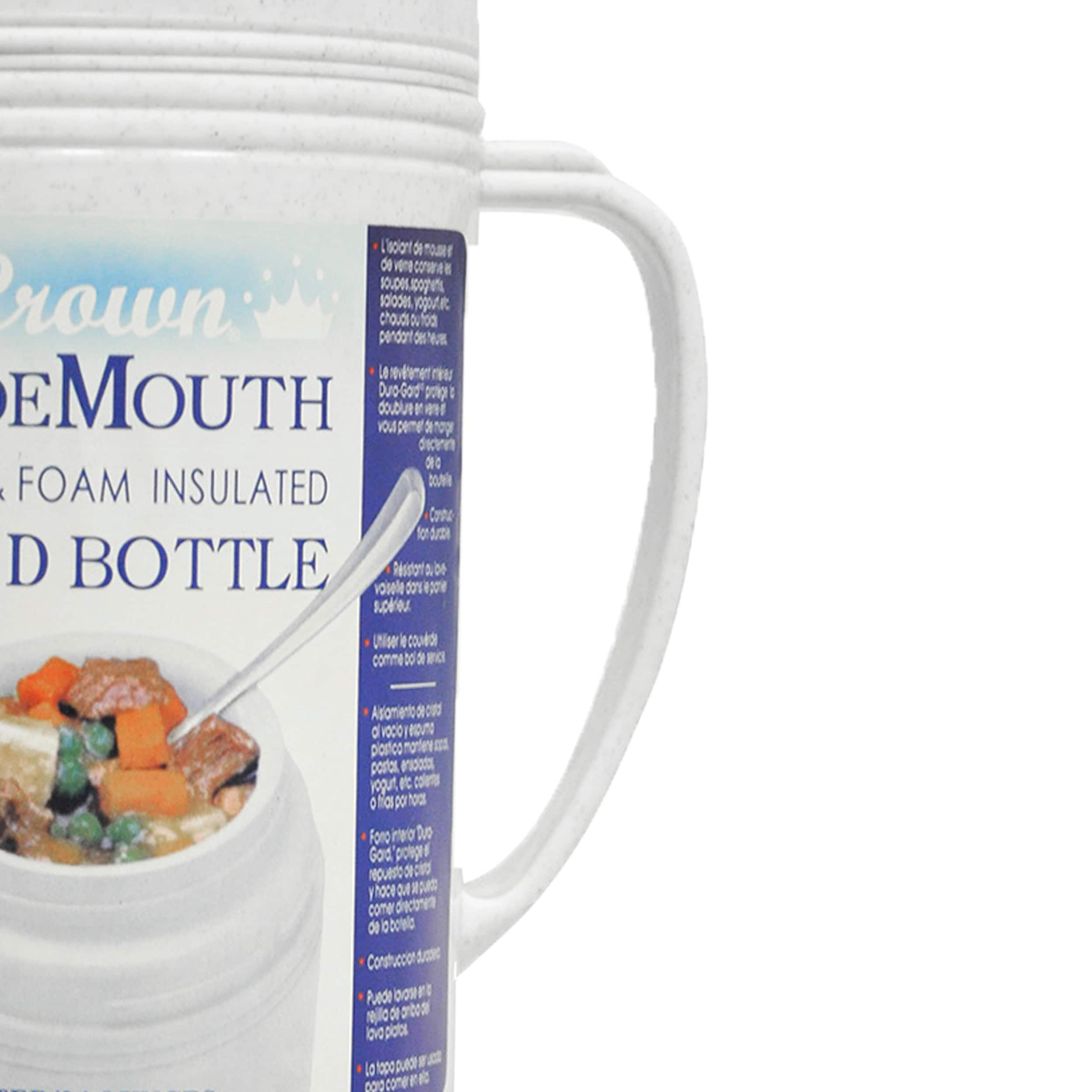 Brentwood 0.5L Wide Mouth Glass Vacuum / Foam Insulated Food Thermos