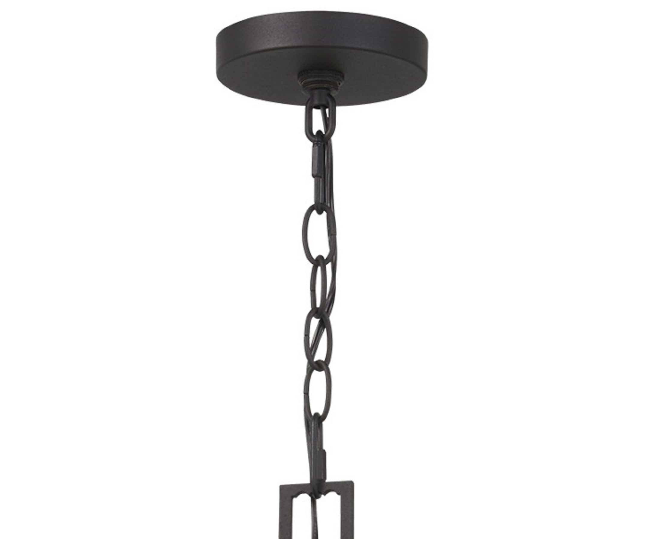 Sand Coal Black Glass 4-Light Outdoor Pendant