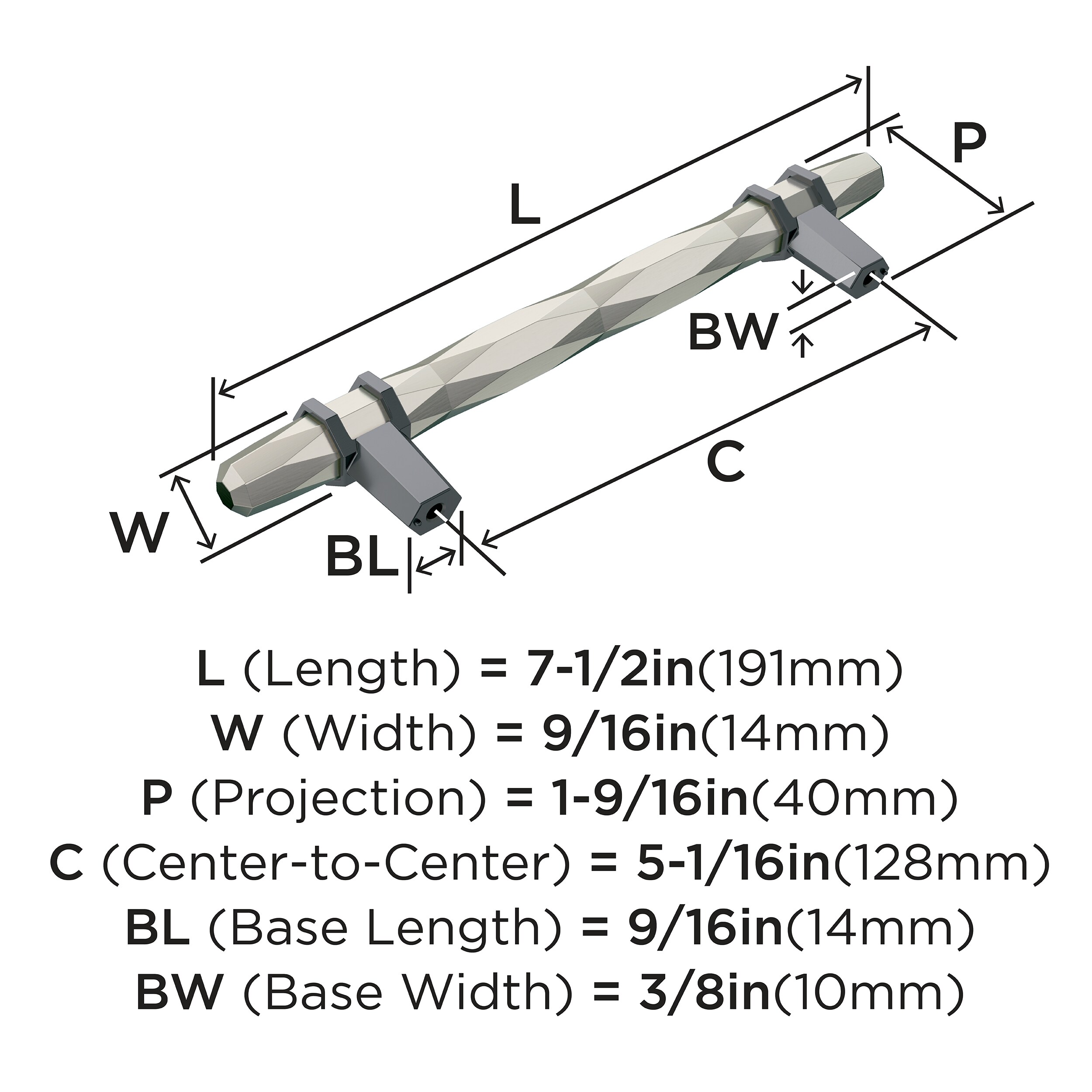 Amerock BP36649G10BCR Cabinet-Pulls - View #4