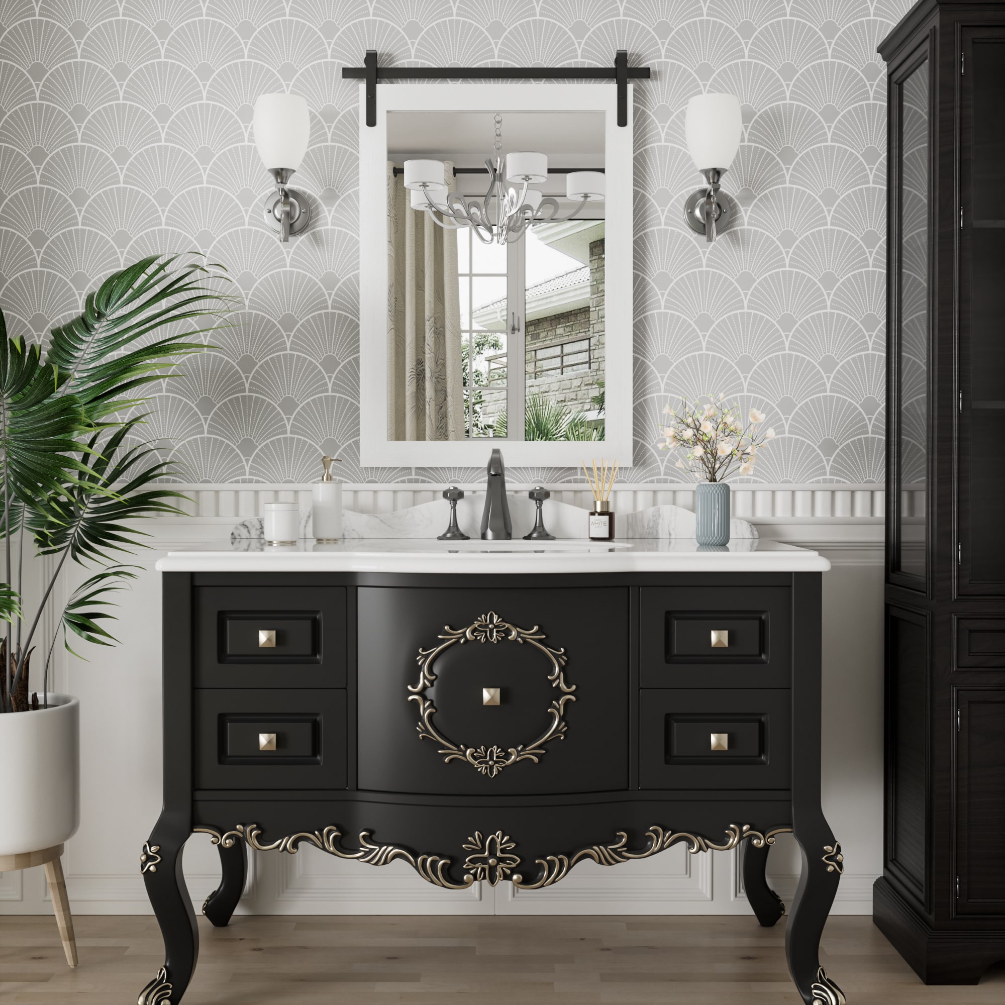 Clavie LS-22301-FRWH Decor-Mirrors - View #7