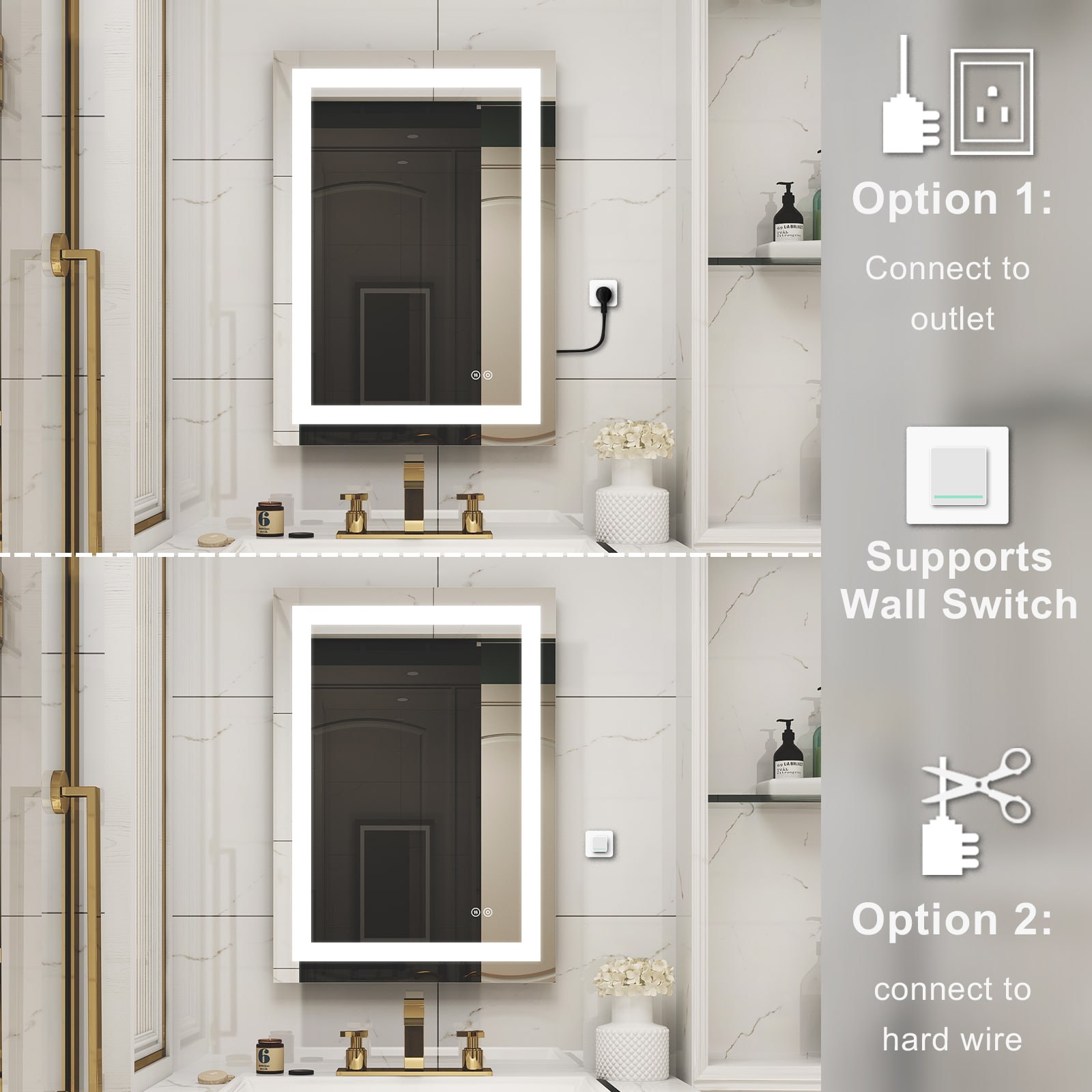 WELLFOR W2MRL2028 Framed-Bath-Mirrors - View #5