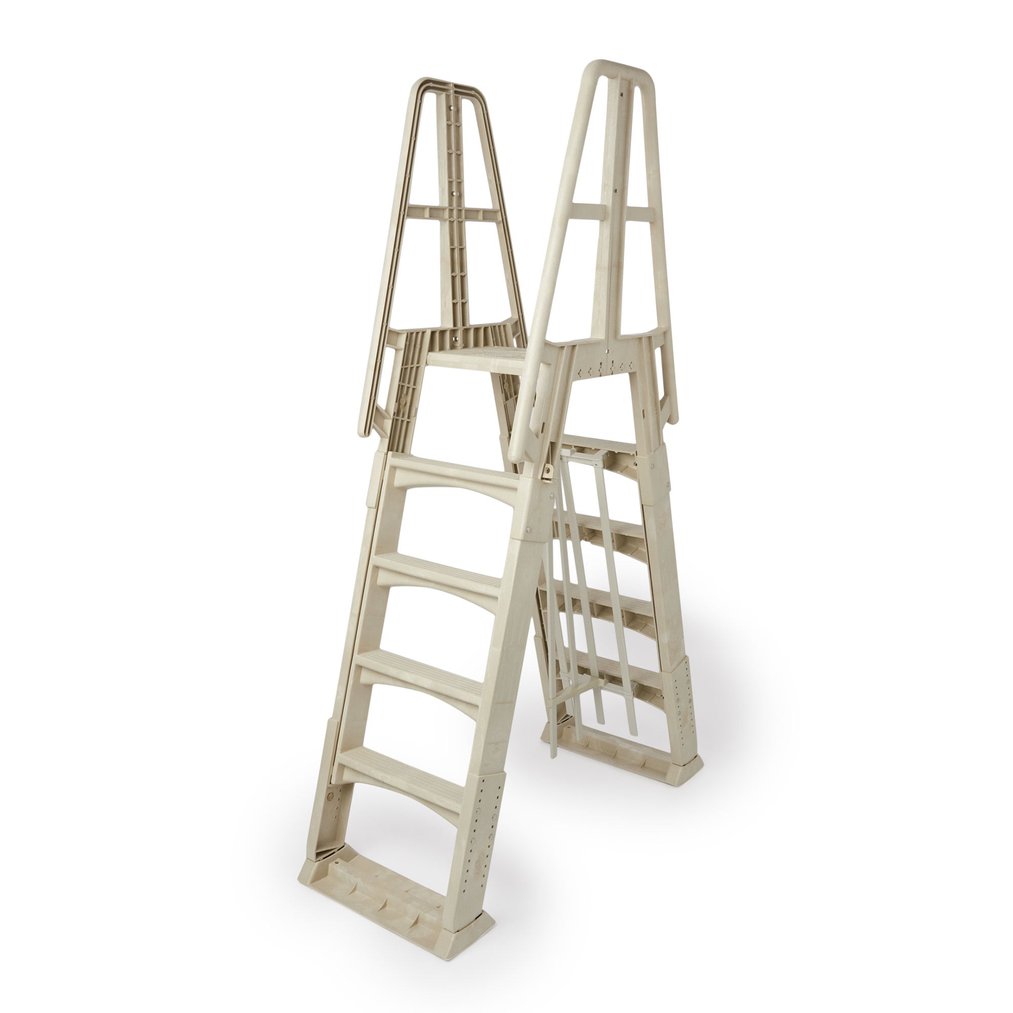 Vinyl Works 76997 56-Inches Plastic Drop-in pool steps with outside ladder Hand Rail