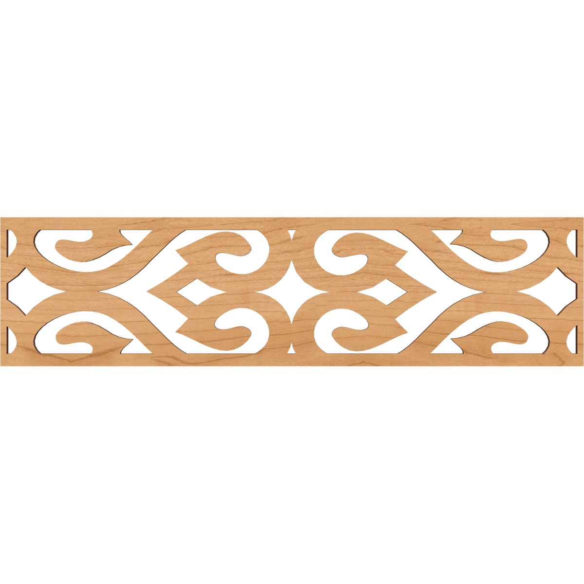 Ekena Millwork MLDB12X47KEEMA Keene Fretwork Flat Trim 13-in x 3.92-ft Maple Brown Unfinished 2156949 Pierced Wall Panel Moulding