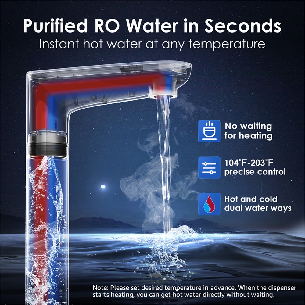 Aurora Instant Hot and Cold Filtered Water Dispenser