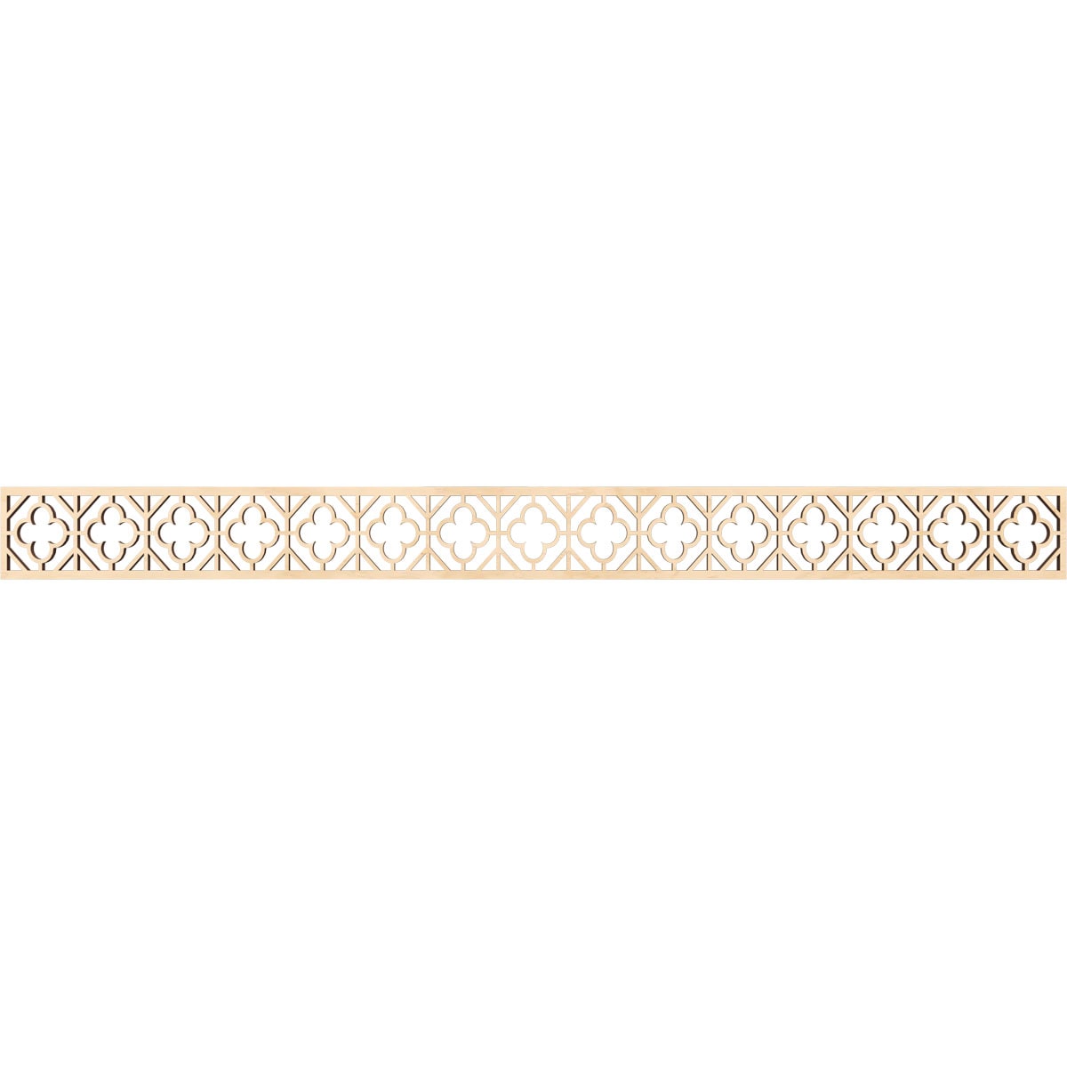 Ekena Millwork MLDB04X46HAZBI Hazelton Fretwork Flat Trim 4-in x 3.87-ft Birch Brown Unfinished 2156021 Pierced Wall Panel Moulding