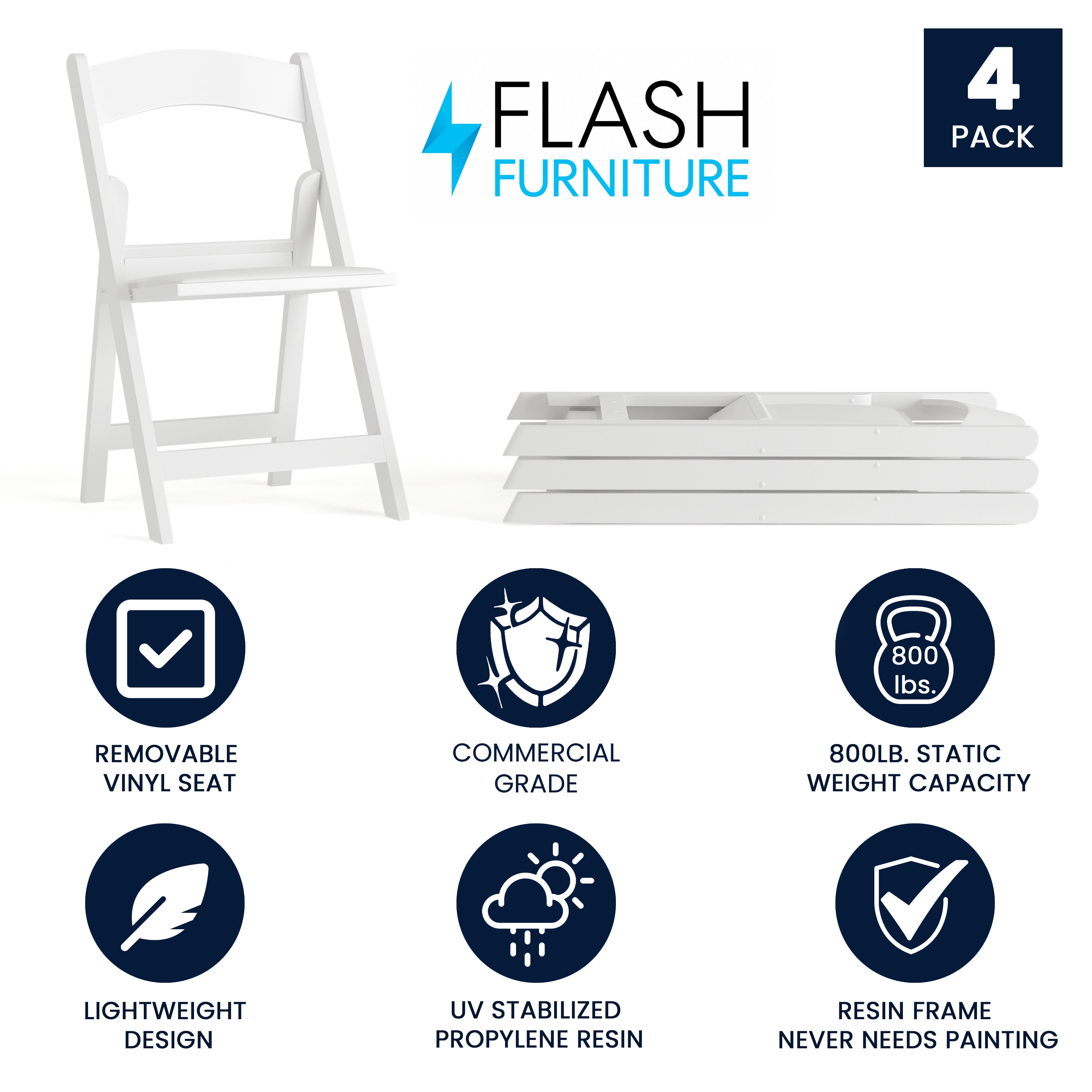 Flash Furniture 812581019582 Folding-Chairs - View #2