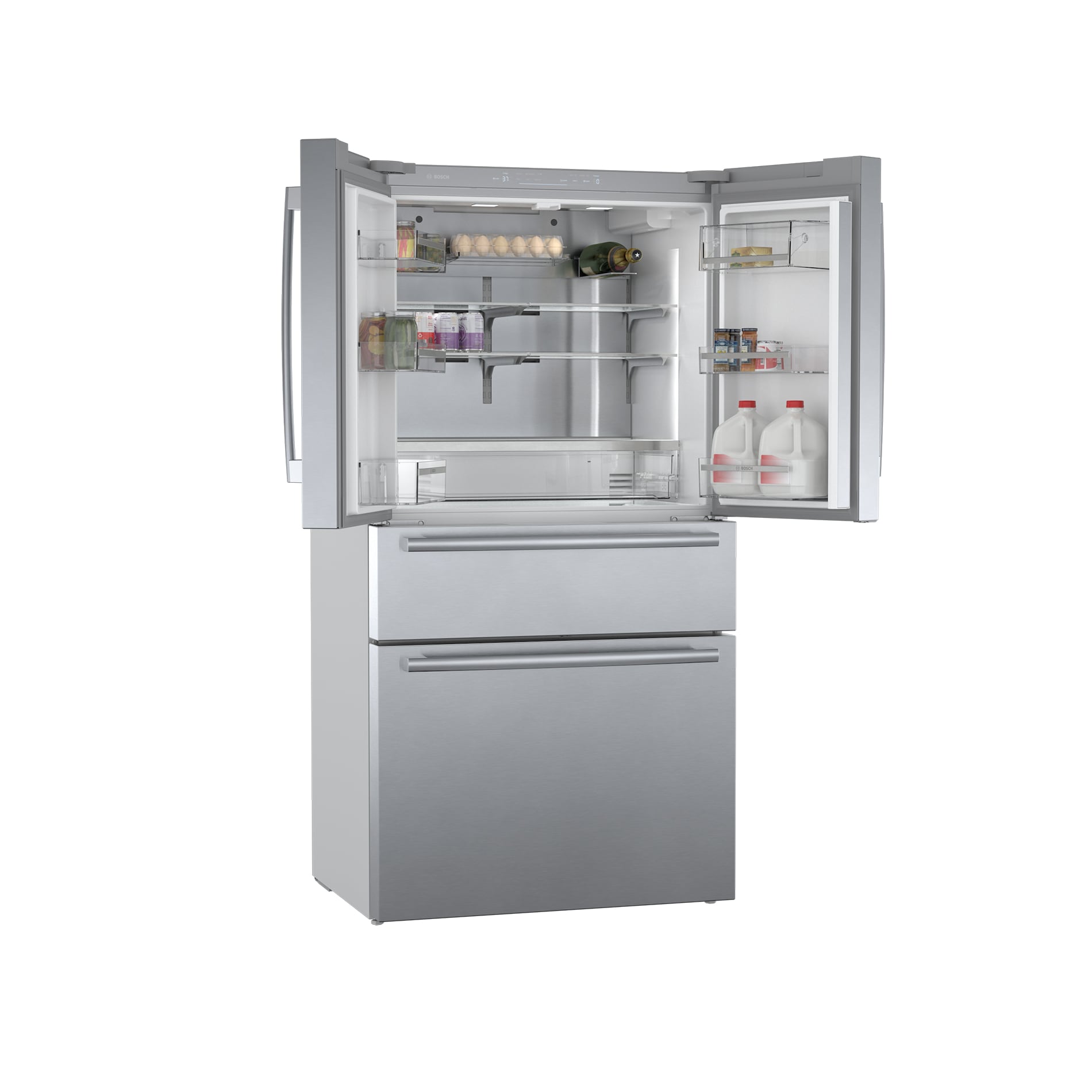 Refrigerador no frost Bosch Serie 6 KAG90A acero inoxidable antihuellas con  freezer 522L 220V