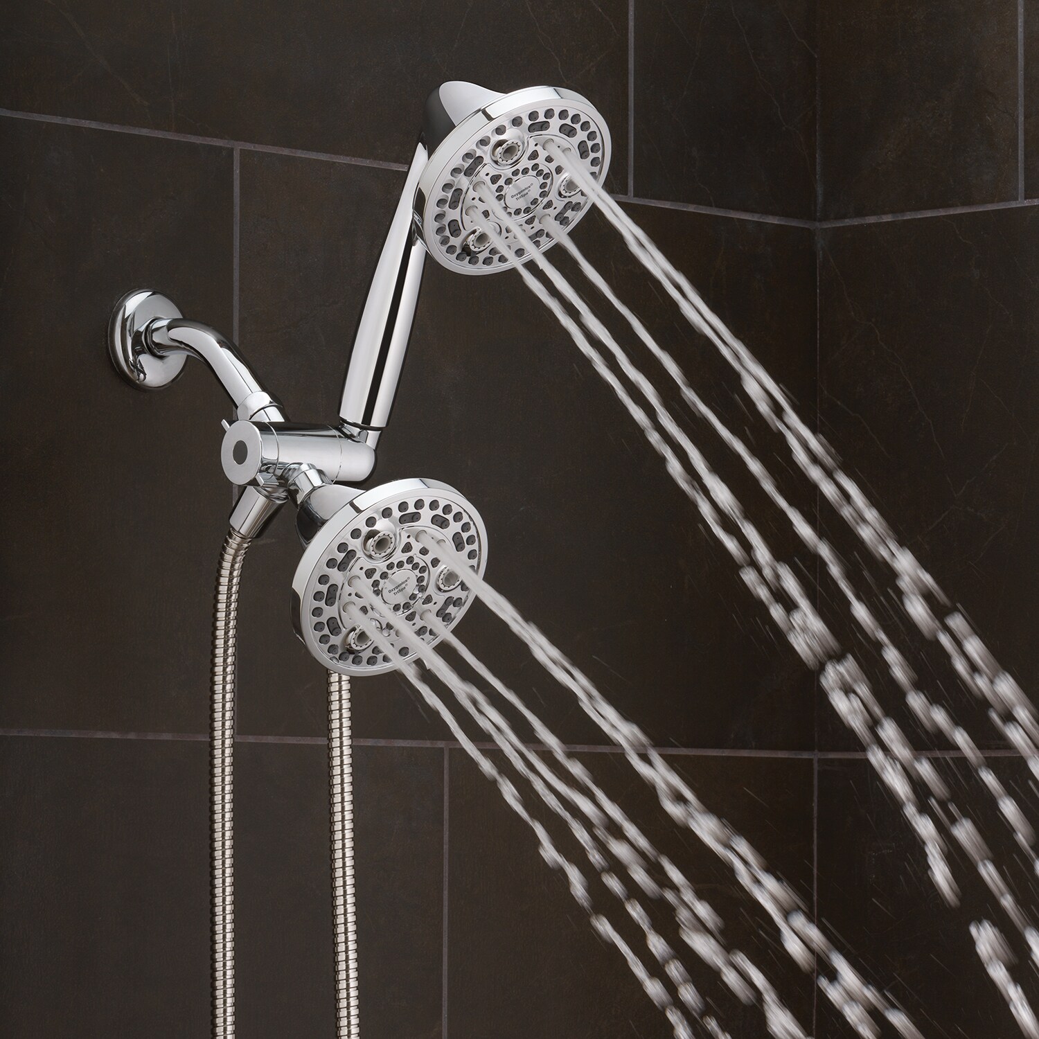 TriSpa Chrome Dual Head Wall Mounted Shower System