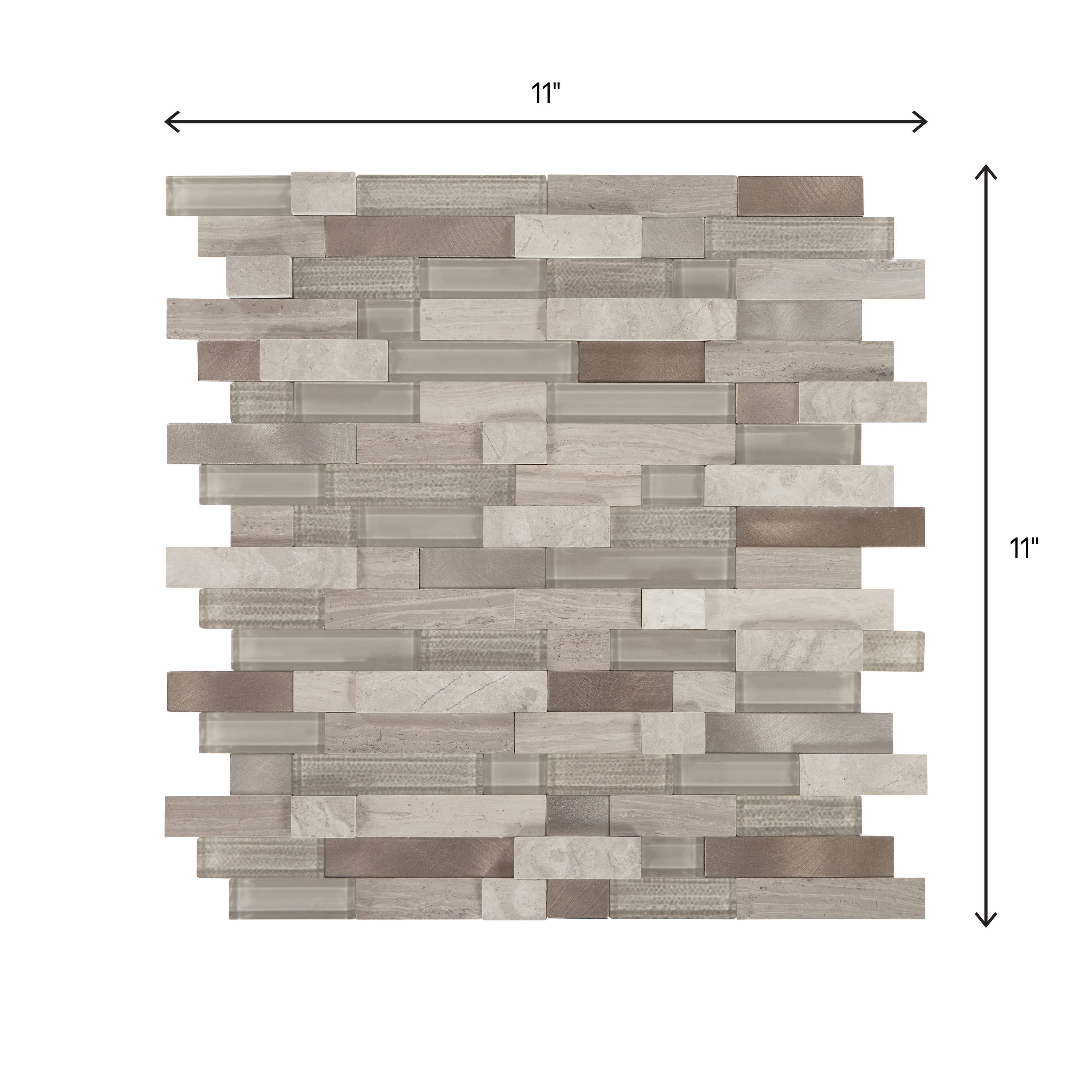 American Olean Genuine Stone Fusion Taupe 11-in x 11-in Multi-finish ...