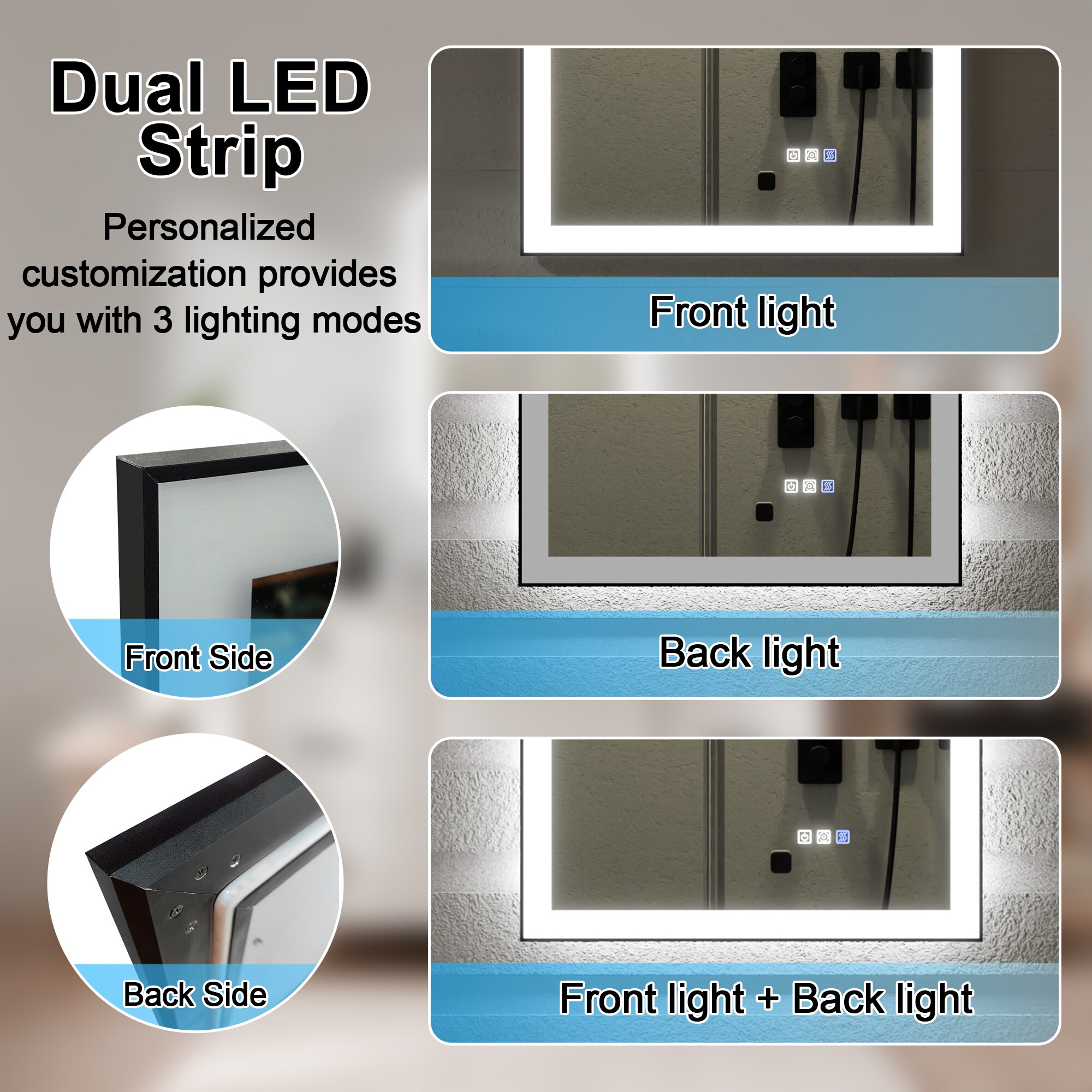 ES-DIY EYFRBM5530V12MB Framed-Bath-Mirrors - View #7