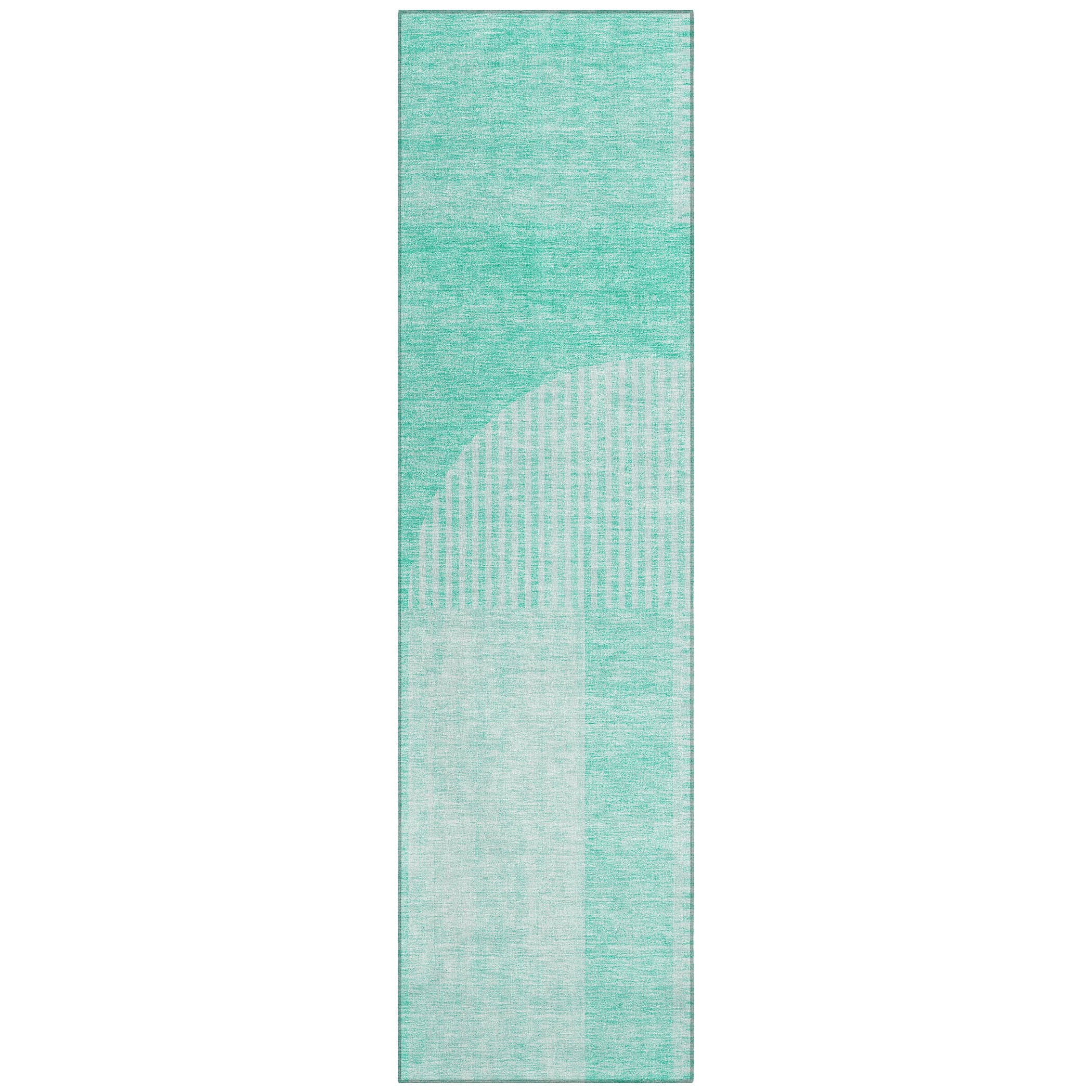 Addison Rugs ACN711TE2X8 Chantille ACN711TE 2 x 7 (ft) Polyester Teal Rectangular Indoor/Outdoor Geometric Machine washable Area rug