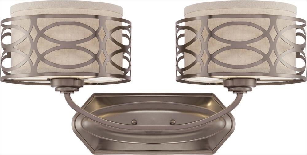  LW4722 Harlow 20.625-in 2-Light Hazel Bronze Transitional Vanity Light