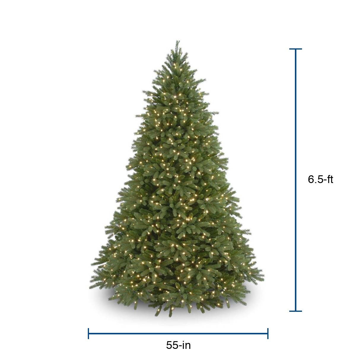 National Tree Company 6.5-ft Fraser Fir Pre-lit Artificial Christmas ...