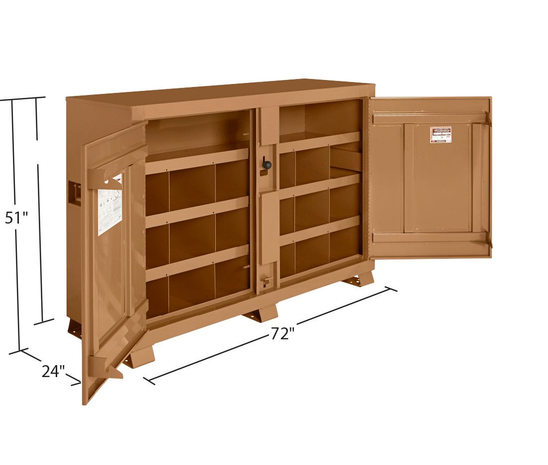 Knaack Jobmaster Bin Storage Cabinet 72 In W X 24 In L X 51 In H Bronze
