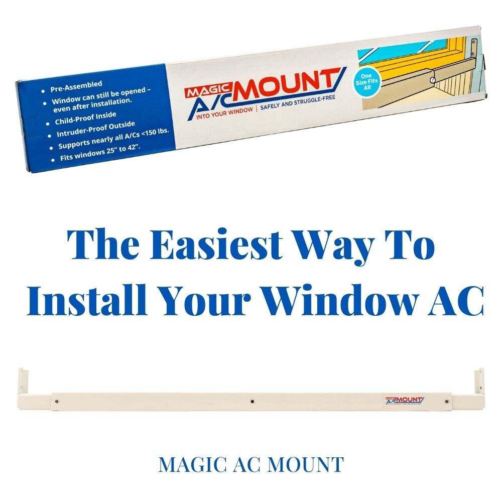 Magic AC Mount White Steel Window Support Bracket