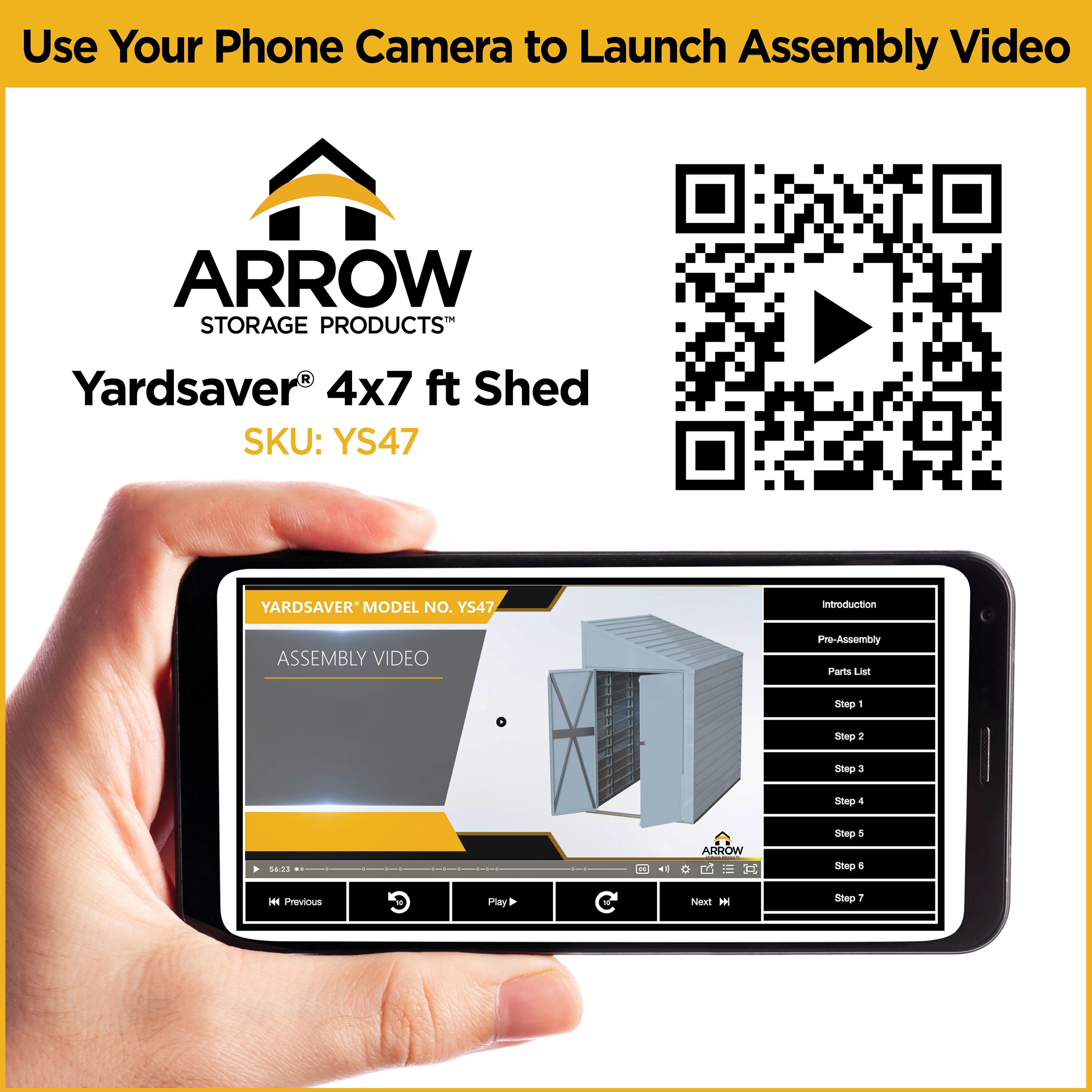 Arrow | Yardsaver 4x7 ft. Floor Frame Kit