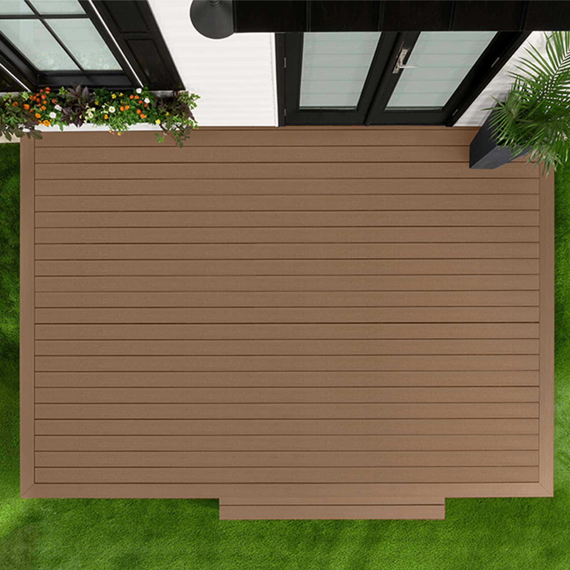 Trex Enhance Basics 1-in x 6-in x 16-ft Saddle Grooved Composite Deck ...