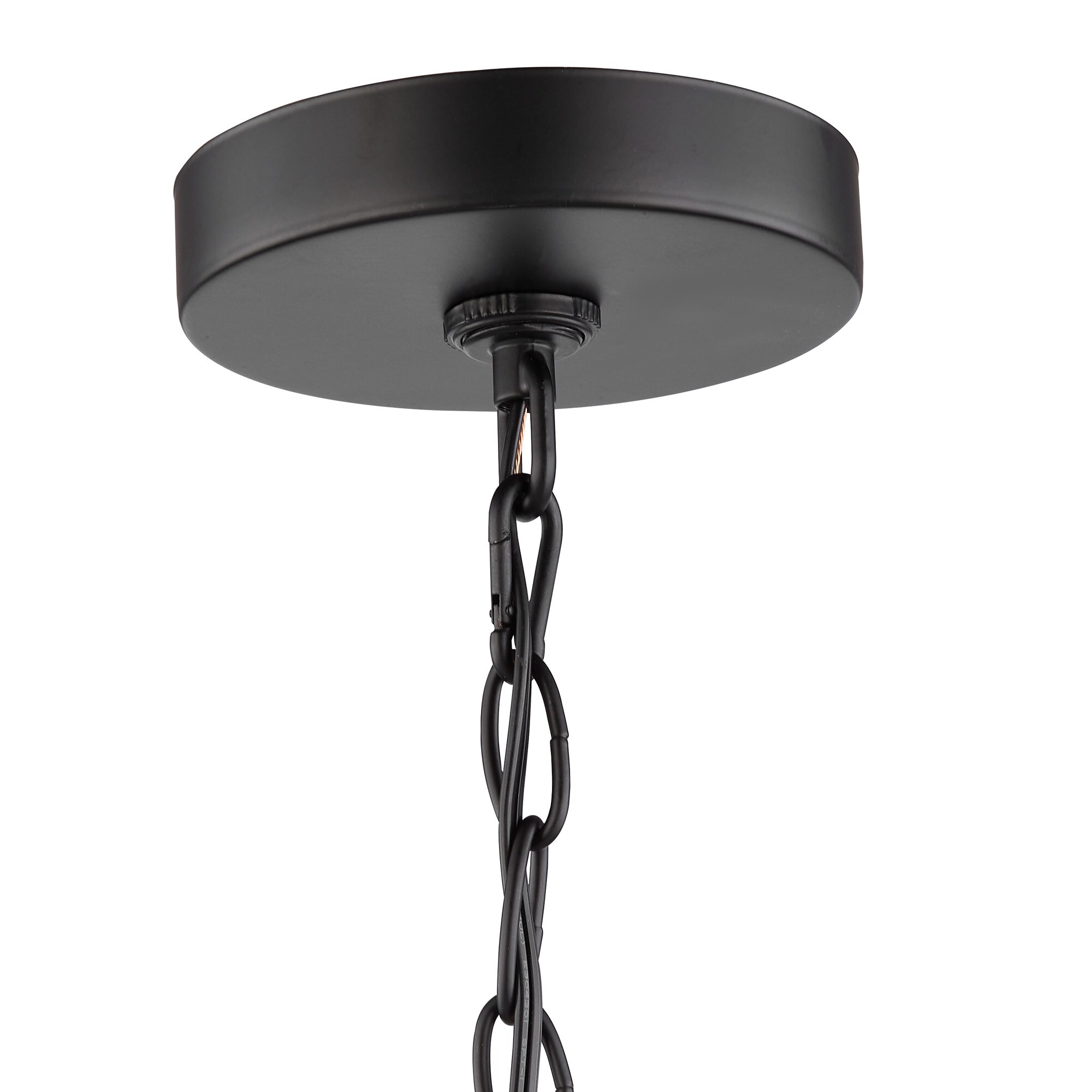 allen + roth Hannah 4-Light Matte Black Transitional Cone Led, Medium Hanging Pendant Light