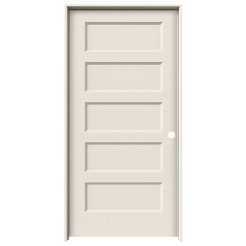 Reliabilt Conmore 36 In X 80 In 5 Panel Equal Hollow Core Primed Molded Composite Left Hand 8735