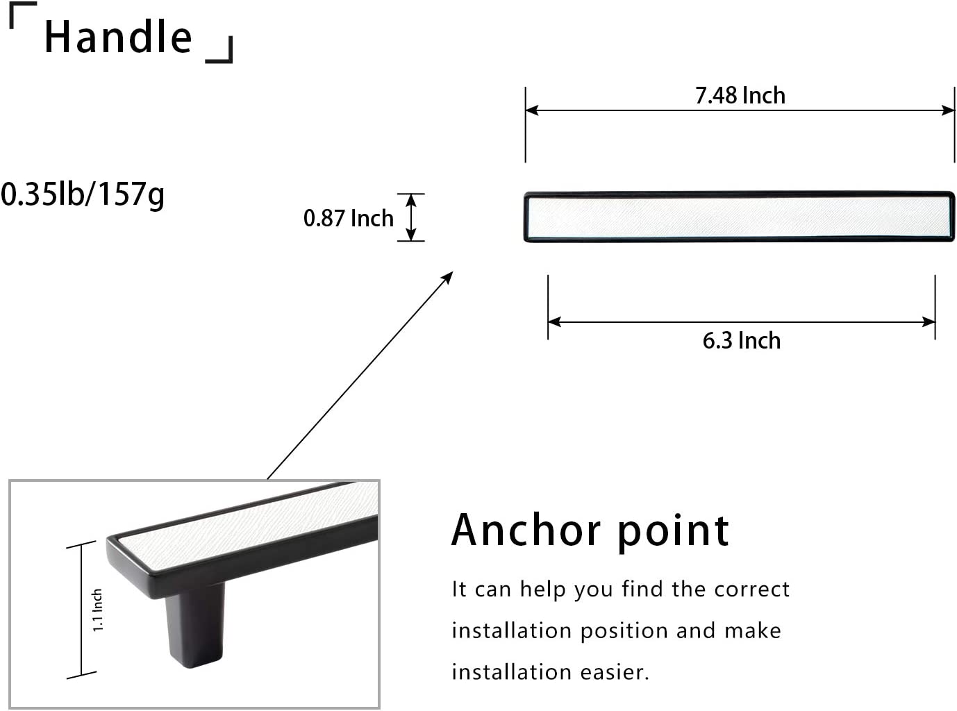 Miaokesen 705W-160-HEI-2 Cabinet-Pulls - View #2