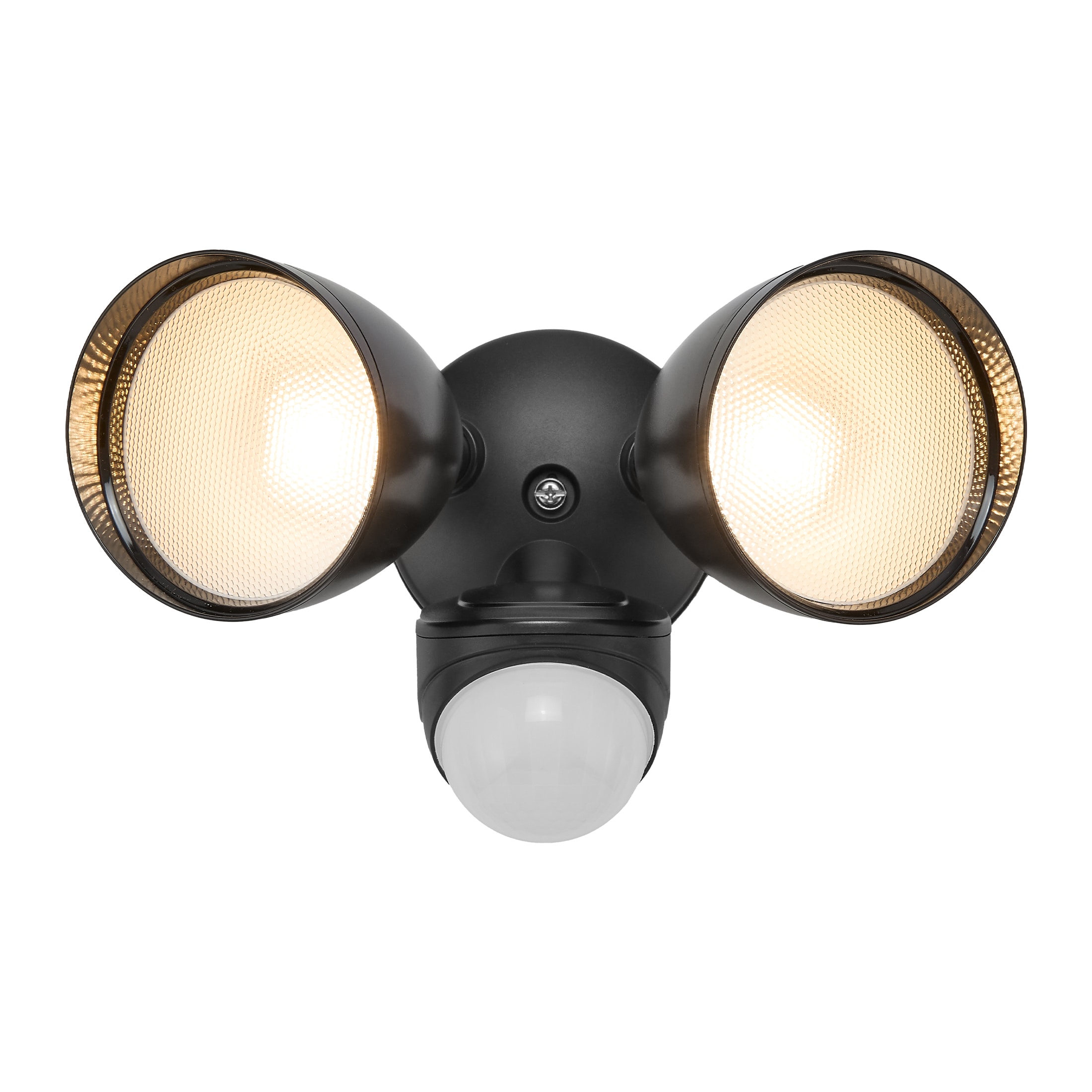 Black Dual Head LED Outdoor Security Flood Light with Motion Sensor