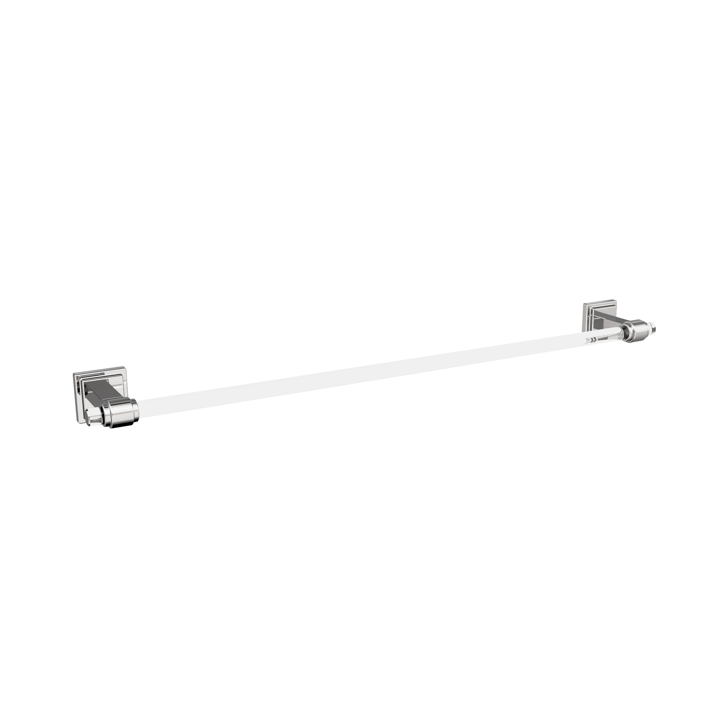 Amerock BH36064C26 Glacio 24-in Clear/Chrome Wall mount Single Towel Bar