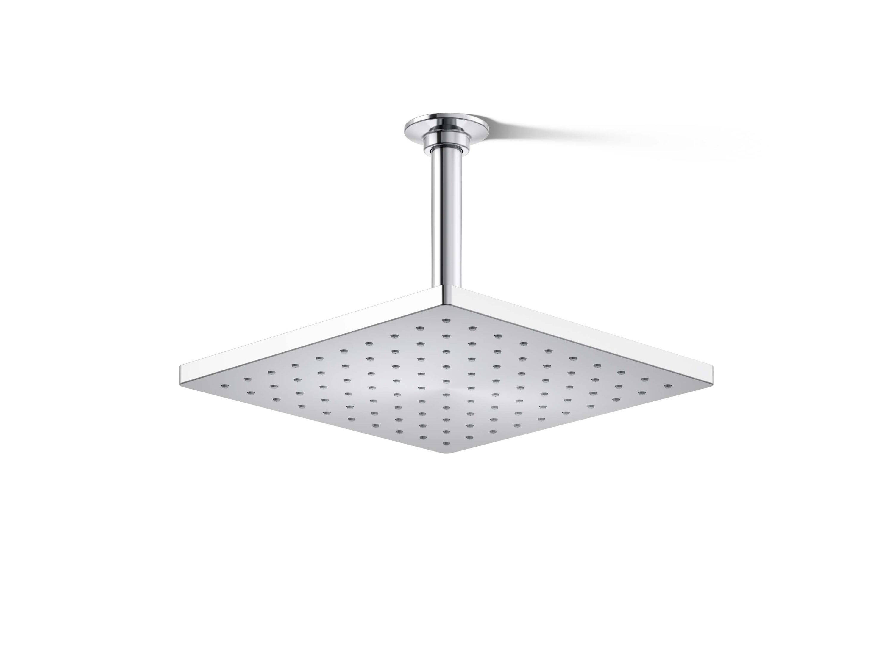 KOHLER K-26149-G-CP Honesty 1.0 -Spray Polished Chrome 10-in Square Fixed Rain Shower Head 1.75 GPM