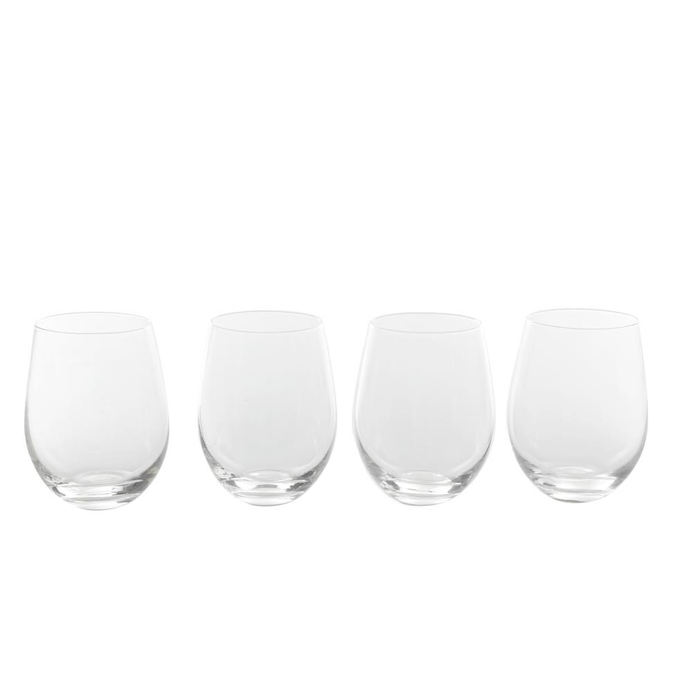 Gibson Home Belinni 4 Piece 18oz Classic Stemless Wine Glass Set