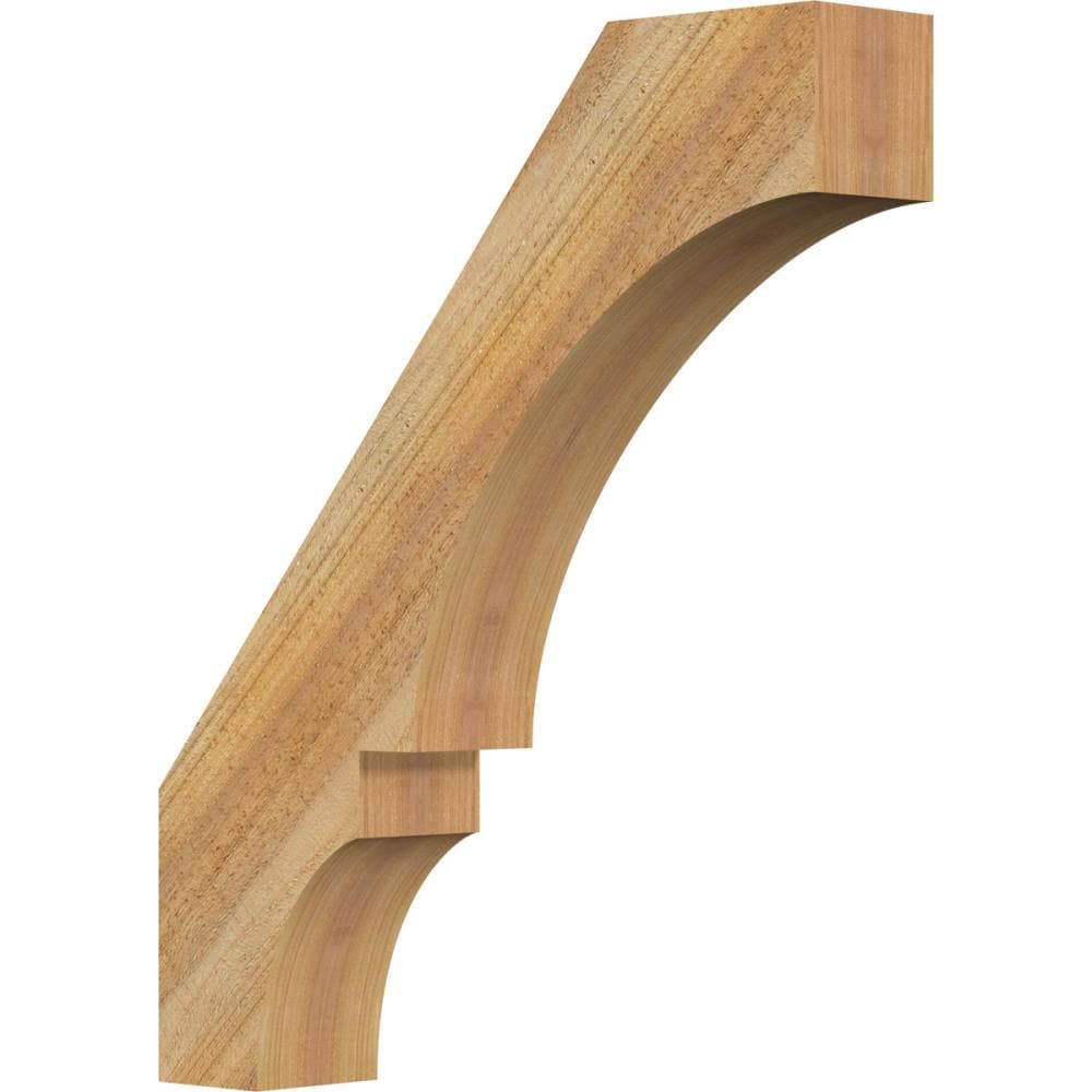 Ekena Millwork BRC04X20X24BOA00RWR 4-in x 20-in x 24-in Western Red Cedar Unfinished Wood Balboa Rough Sawn Knee Brace