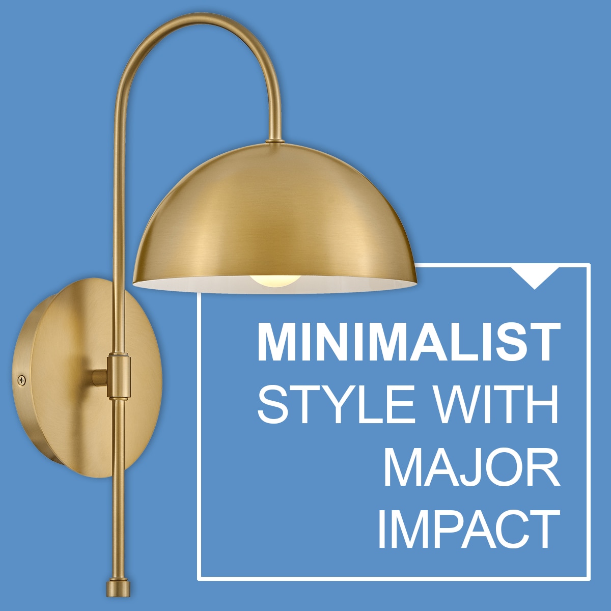 Lou Lacquered Brass and Black Mid-Century Modern Sconce