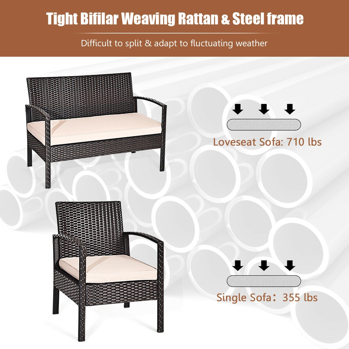 Forclover HBV-8722 Patio-Conversation-Sets - View #9