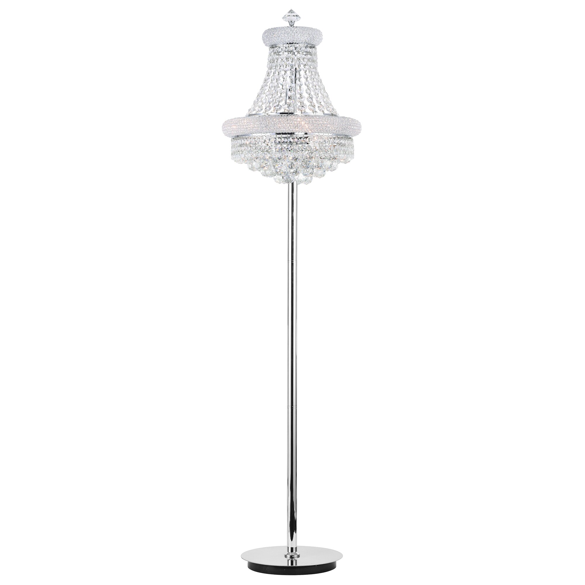 Empire 68" Chrome Crystal-Embellished 8-Light Floor Lamp