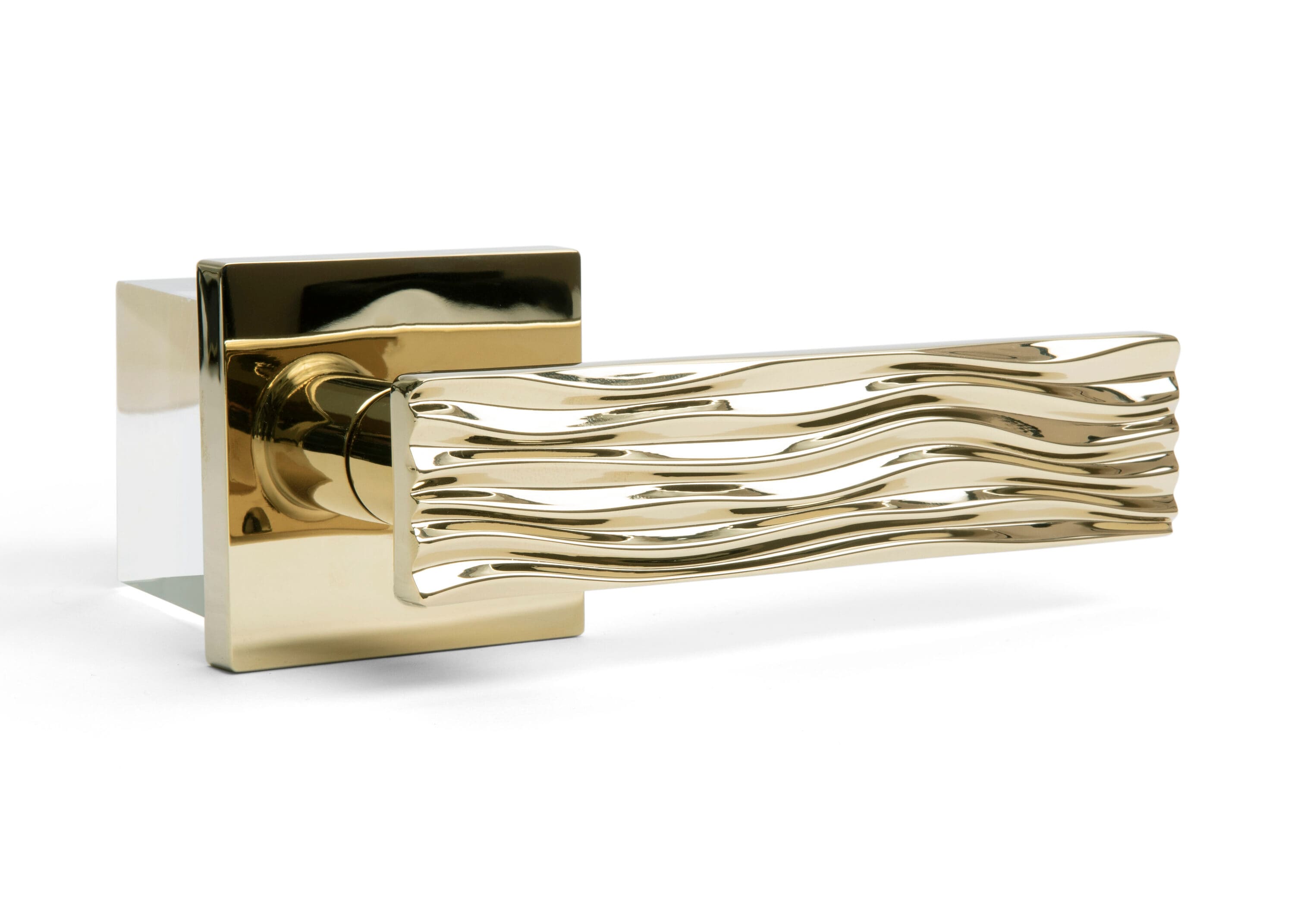 McBowery MB-1108DMGD Ridge Polished Brass Universal Interior Dummy Door Handle Multi-pack