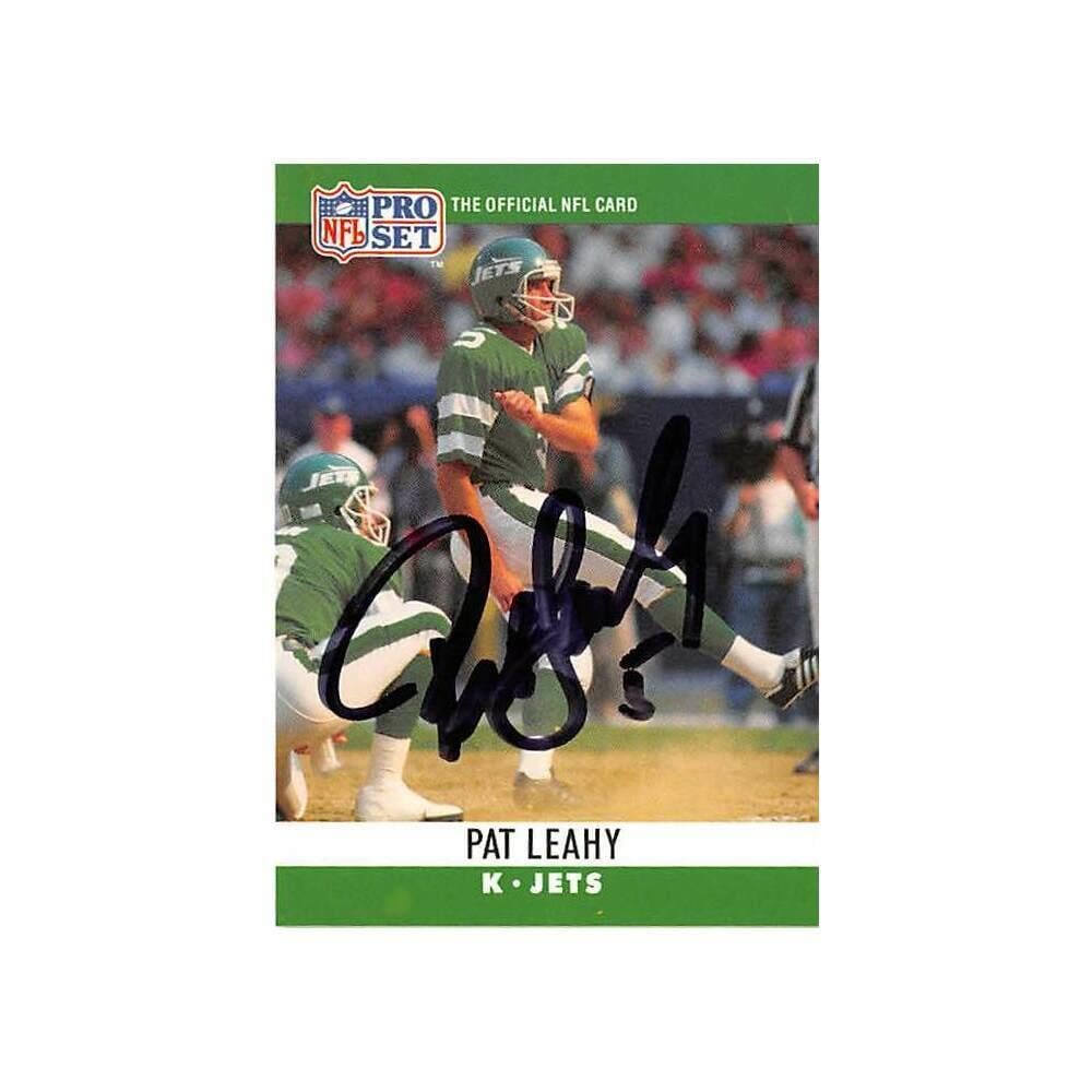 Autograph Warehouse 444736 New York Jets 1990 Pro Set 237 Pat Leahy  Autographed Football Card at