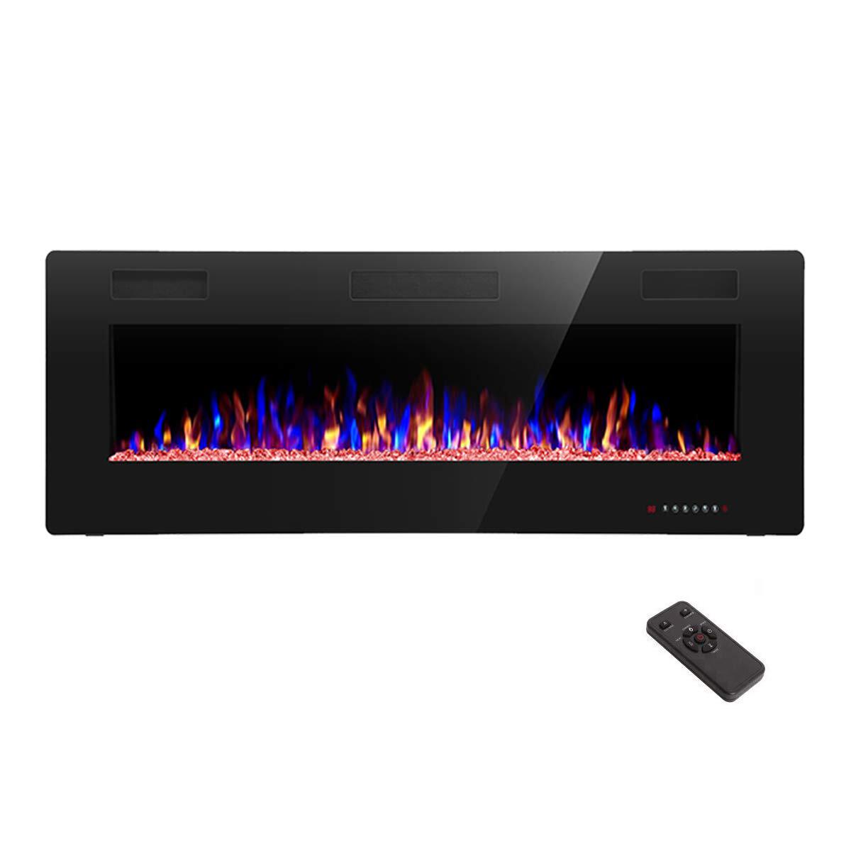 BANSA ROSE 50-in W Black Fan-forced Electric Fireplace LLZJLY41409 Sansujyuku sansujyuku.com