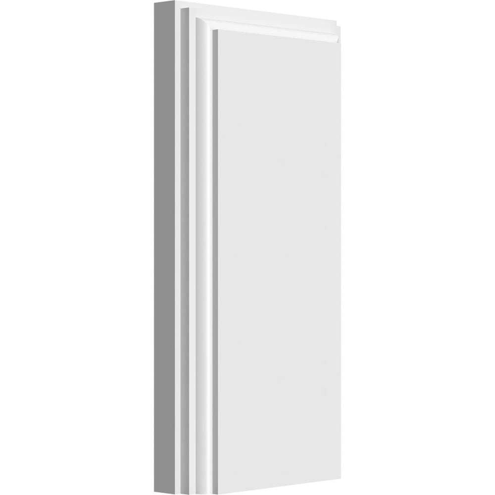 Ekena Millwork PBP020X040X050FOS01 Standard Foster with Beveled Edge 2-Inches x 4-Inches Primed PVC Plinth