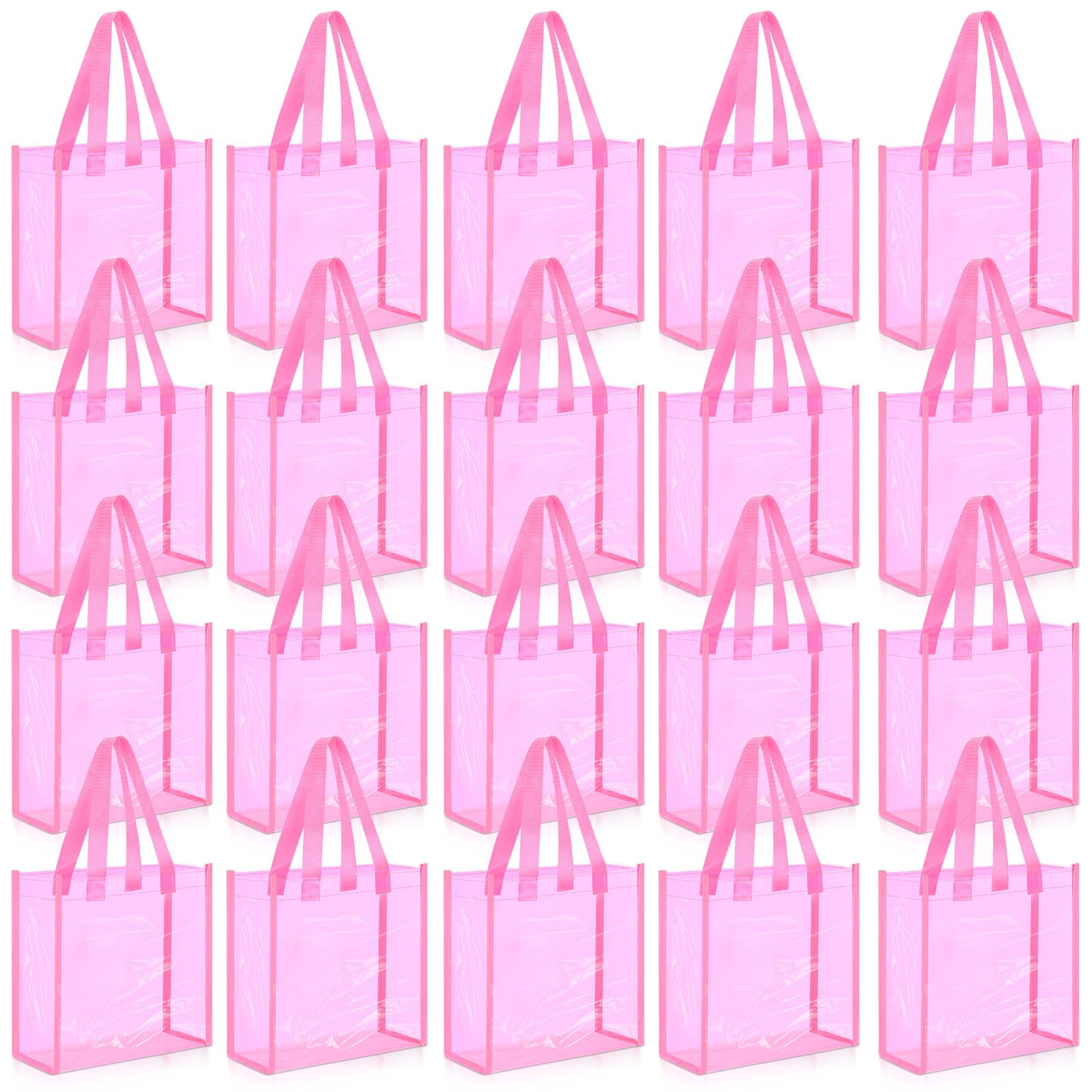 URIACG Bright Pink 20 Pack Clear PVC Tote Bags Stadium Approved With ...