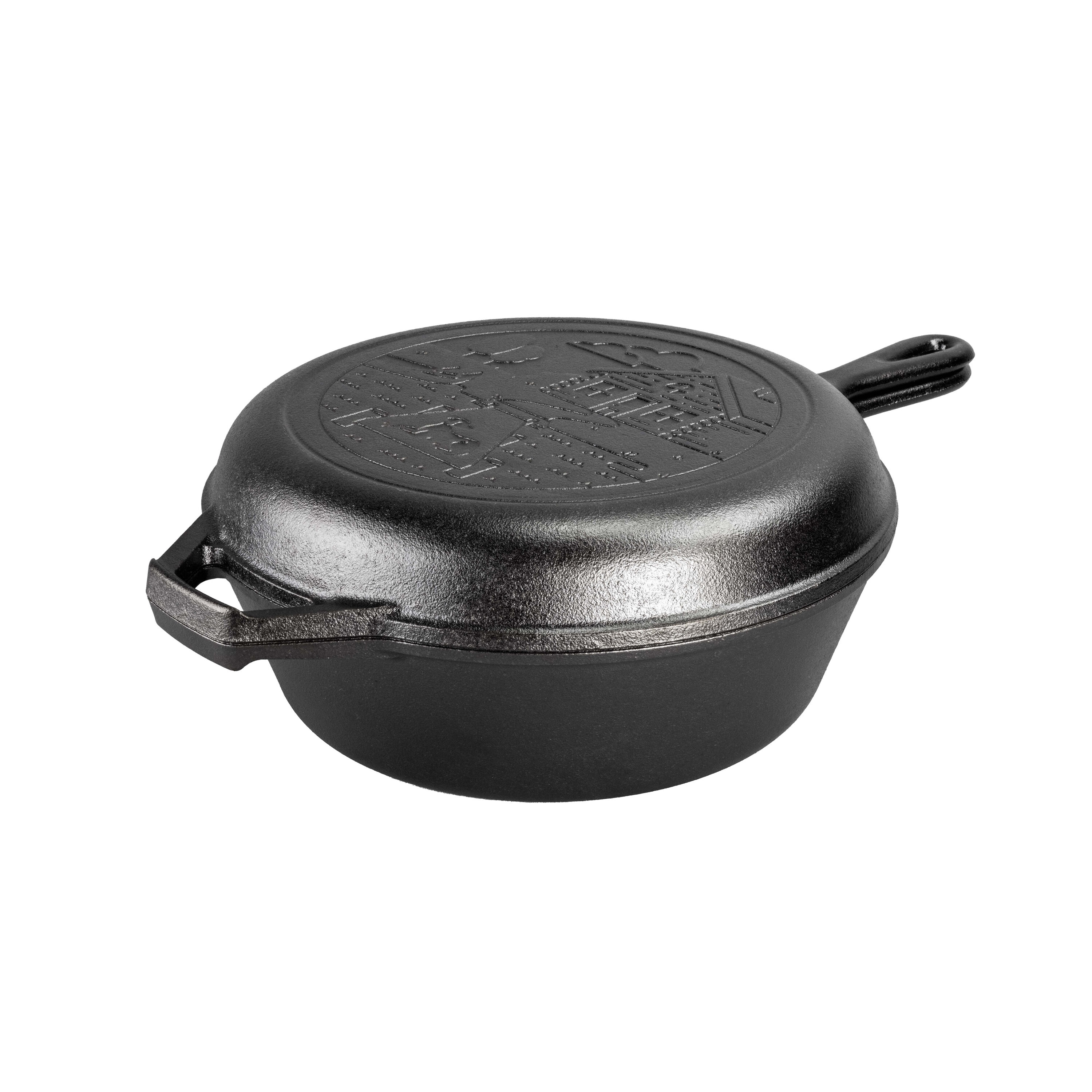 Lodge Cast Iron 2-Piece 10.8-in Cast Iron Skillet Set with Lid in the  Cooking Pans & Skillets department at