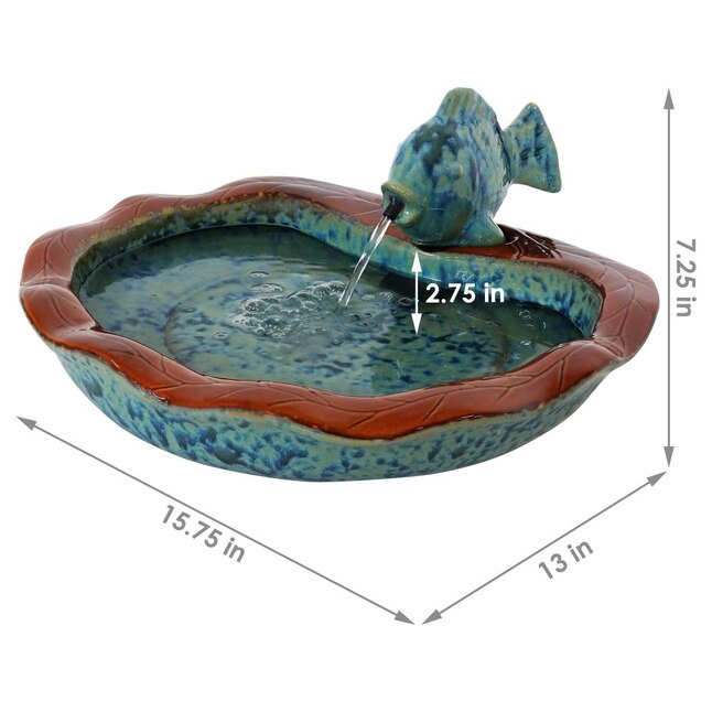 Sunnydaze Decor 7 25 In H Ceramic, A Fish In The Bathtub Streaming