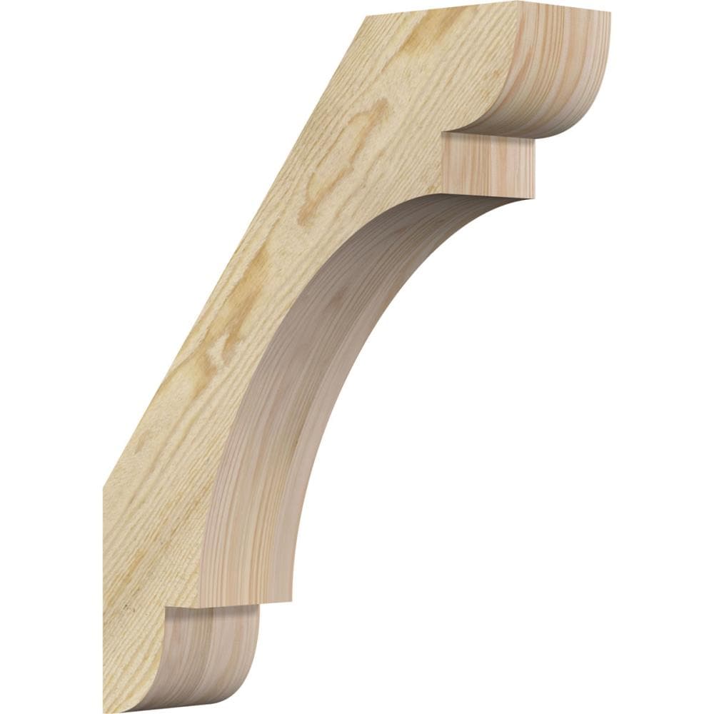 Ekena Millwork BRC04X16X20OLY00RDF 4-in x 16-in x 20-in Douglas Fir Unfinished Wood Olympic Rough Sawn Knee Brace