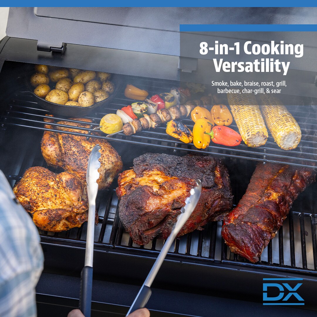 Pit Boss Wood Pellet 850 DX 840-Sq in Black Pellet Grill with Smart Compatibility