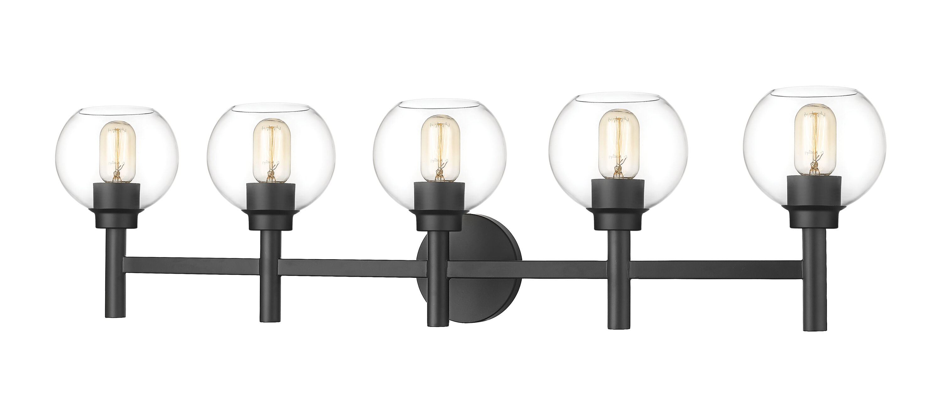 Z-Lite 7502-5V-MB Sutton 39.5-in 5 -Light Matte Black Modern/contemporary Vanity light